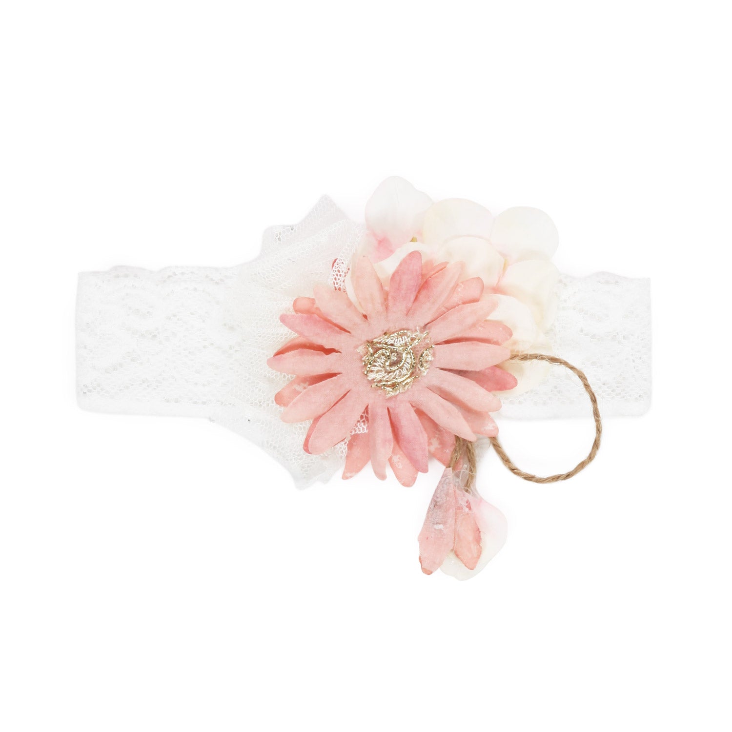 FASCIA CAPELLI FLOREALE BIANCA BAMBINA - annameglio.com abbigliamento moda