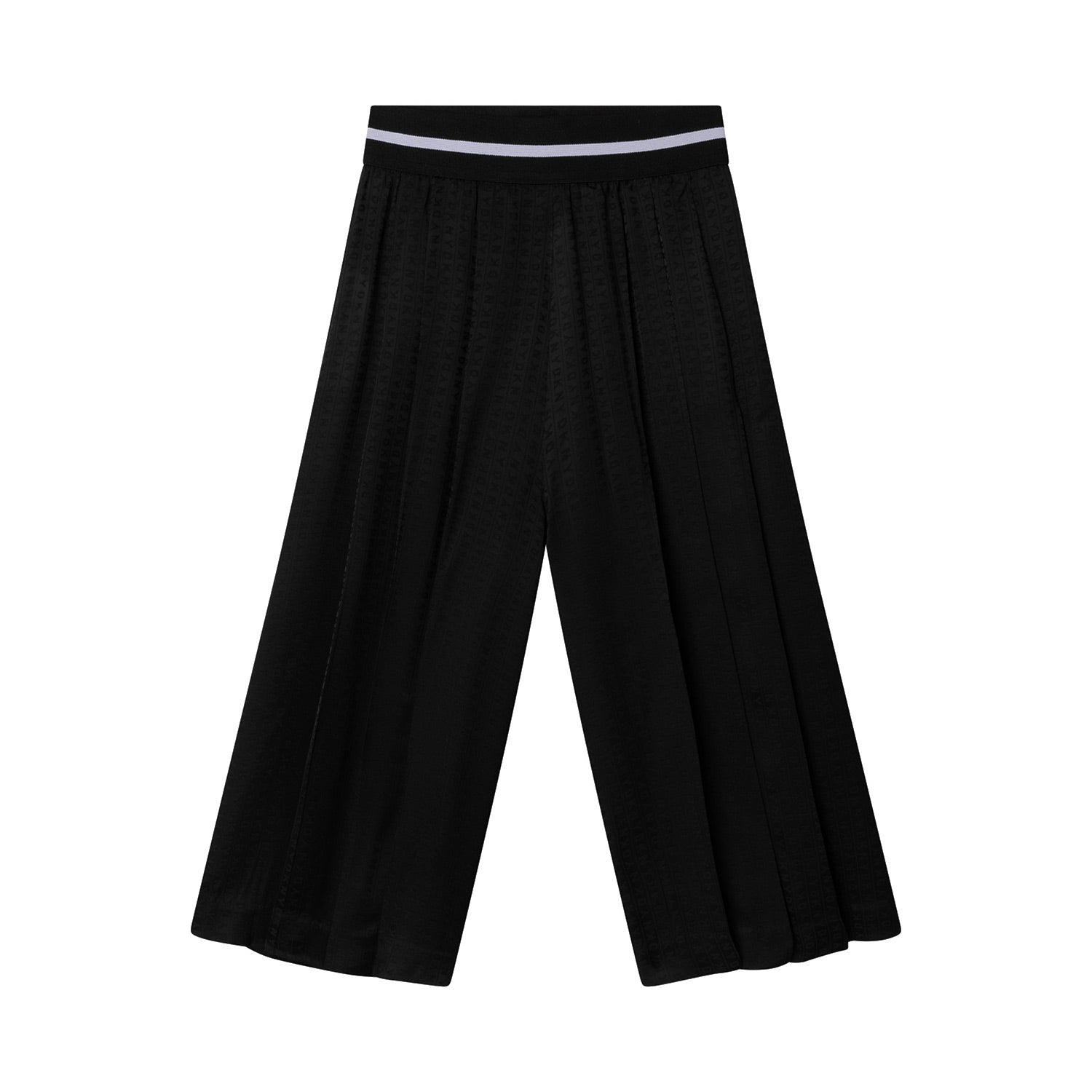 PANTALONE NERO CON LOGHI JACQARD BAMBINA E TEEN - annameglio.com abbigliamento moda