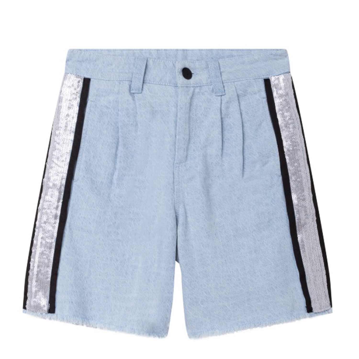 SHORTS CELESTI E SILVER BAMBINA E TEEN - annameglio.com abbigliamento moda