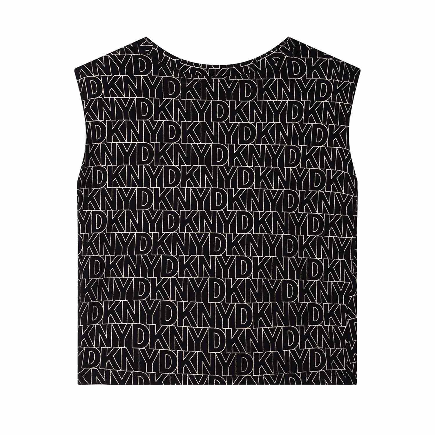 TOP NERO E ORO CON LOGO GIRL - annameglio.com abbigliamento moda