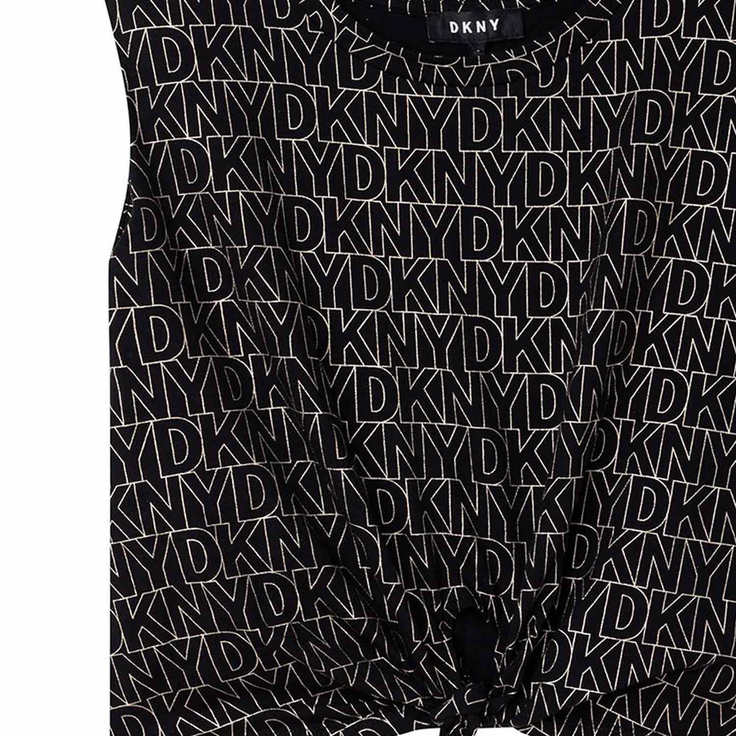 TOP NERO E ORO CON LOGO GIRL - annameglio.com abbigliamento moda