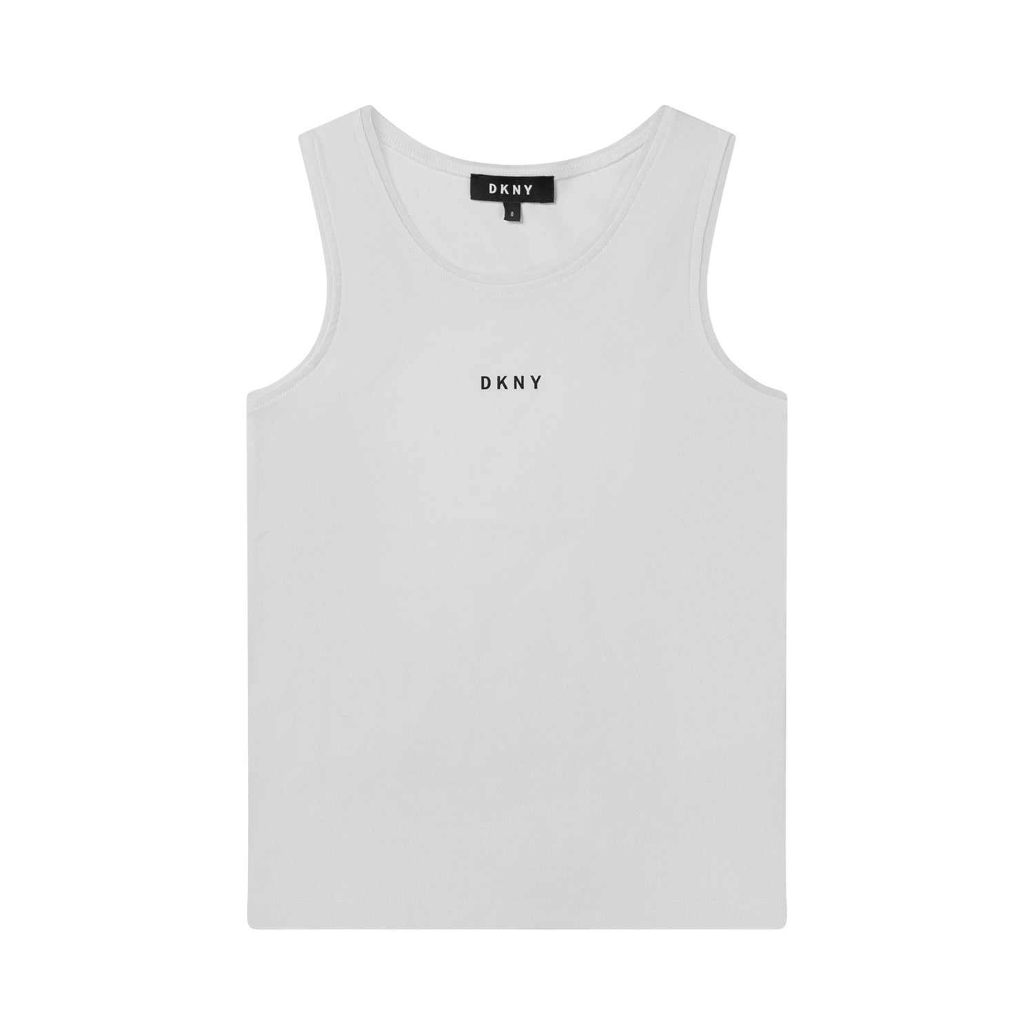 CANOTTA BIANCA CON LOGO NERO BAMBINA E TEEN - annameglio.com abbigliamento moda