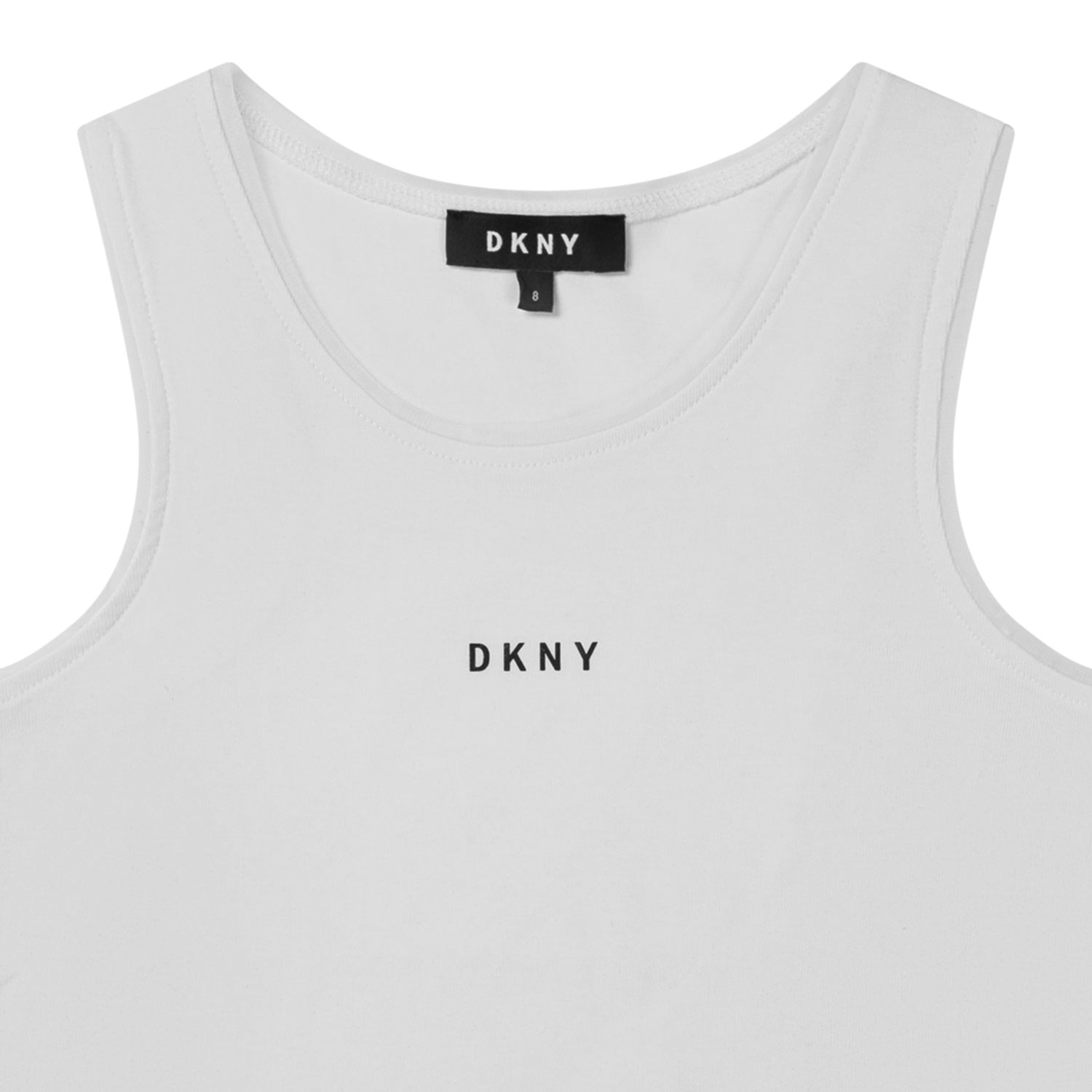 CANOTTA BIANCA CON LOGO NERO BAMBINA E TEEN - annameglio.com abbigliamento moda