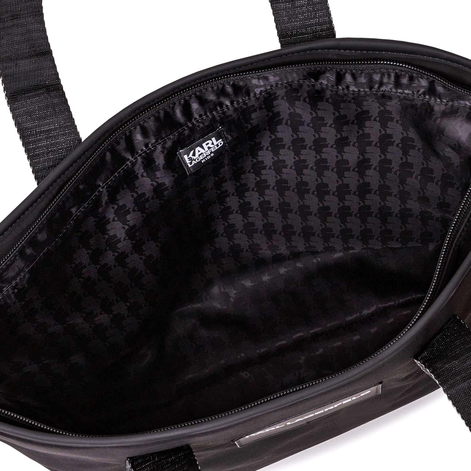 BORSA TOTE NERA CON LOGHI BIANCHI - annameglio.com abbigliamento moda