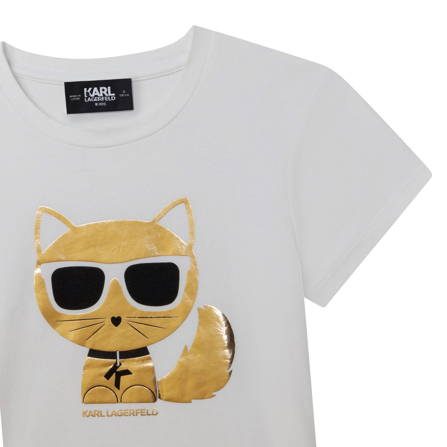 T-SHIRT CHOUPETTE BIANCA E ORO BAMBINA E TEEN - annameglio.com abbigliamento moda