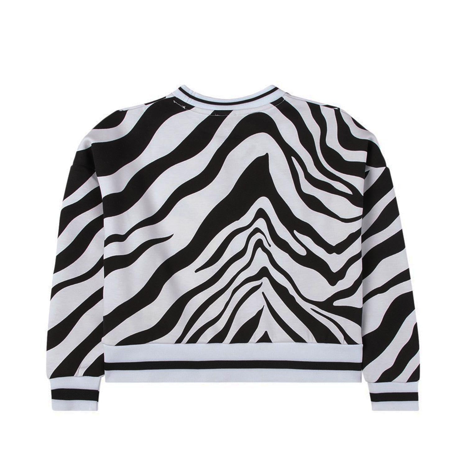 FELPA ZEBRATA BIANCA E NERA BAMBINA E TEEN - annameglio.com abbigliamento moda