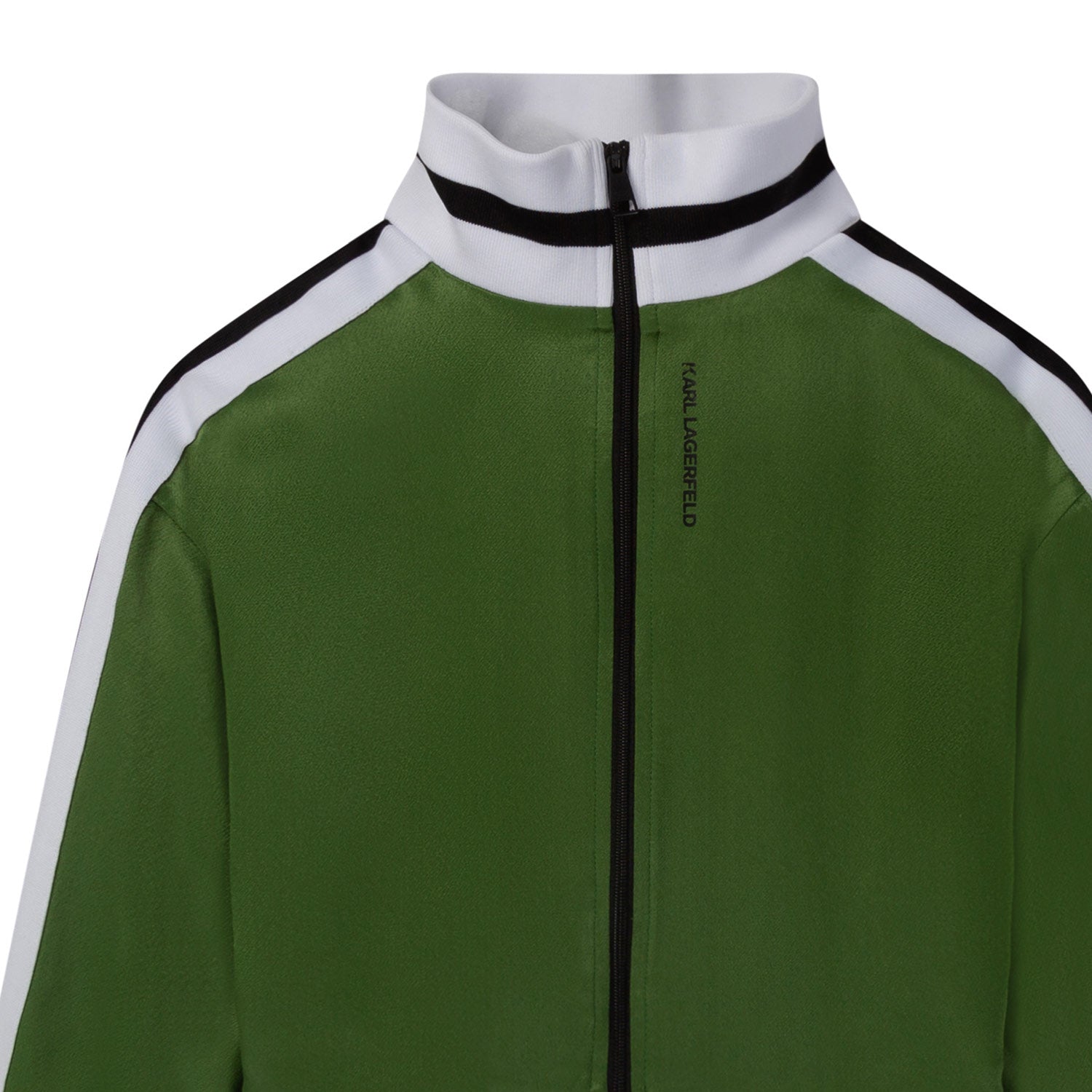 FELPA VERDE E BIANCA CON ZIP BAMBINA E TEEN - annameglio.com abbigliamento moda