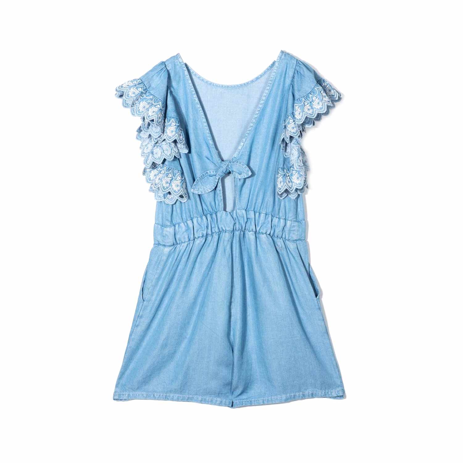 TUTA CHAMBRAY AZZURRA BAMBINA E TEEN - annameglio.com abbigliamento moda