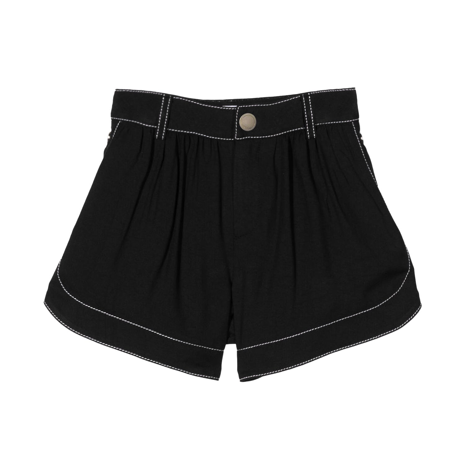 SHORTS IN TWILL NERI BAMBINA E TEENAGER - annameglio.com abbigliamento moda