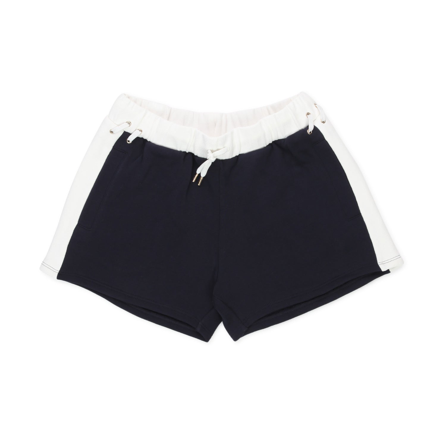 SHORTS BLU SCURO E BIANCHI BAMBINA E TEEN - annameglio.com abbigliamento moda