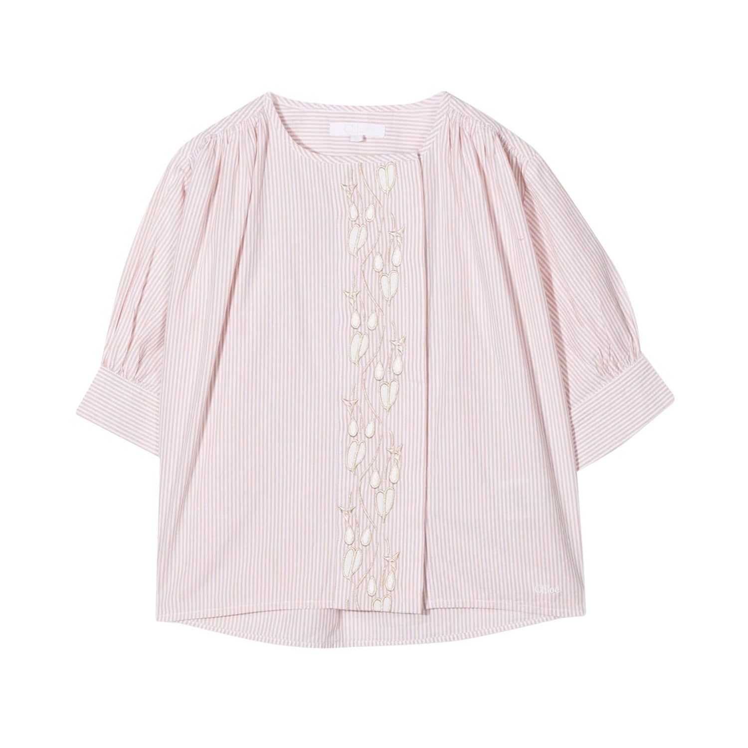 CAMICIA BIANCA E ROSA A RIGHE BAMBINA E TEEN - annameglio.com abbigliamento moda
