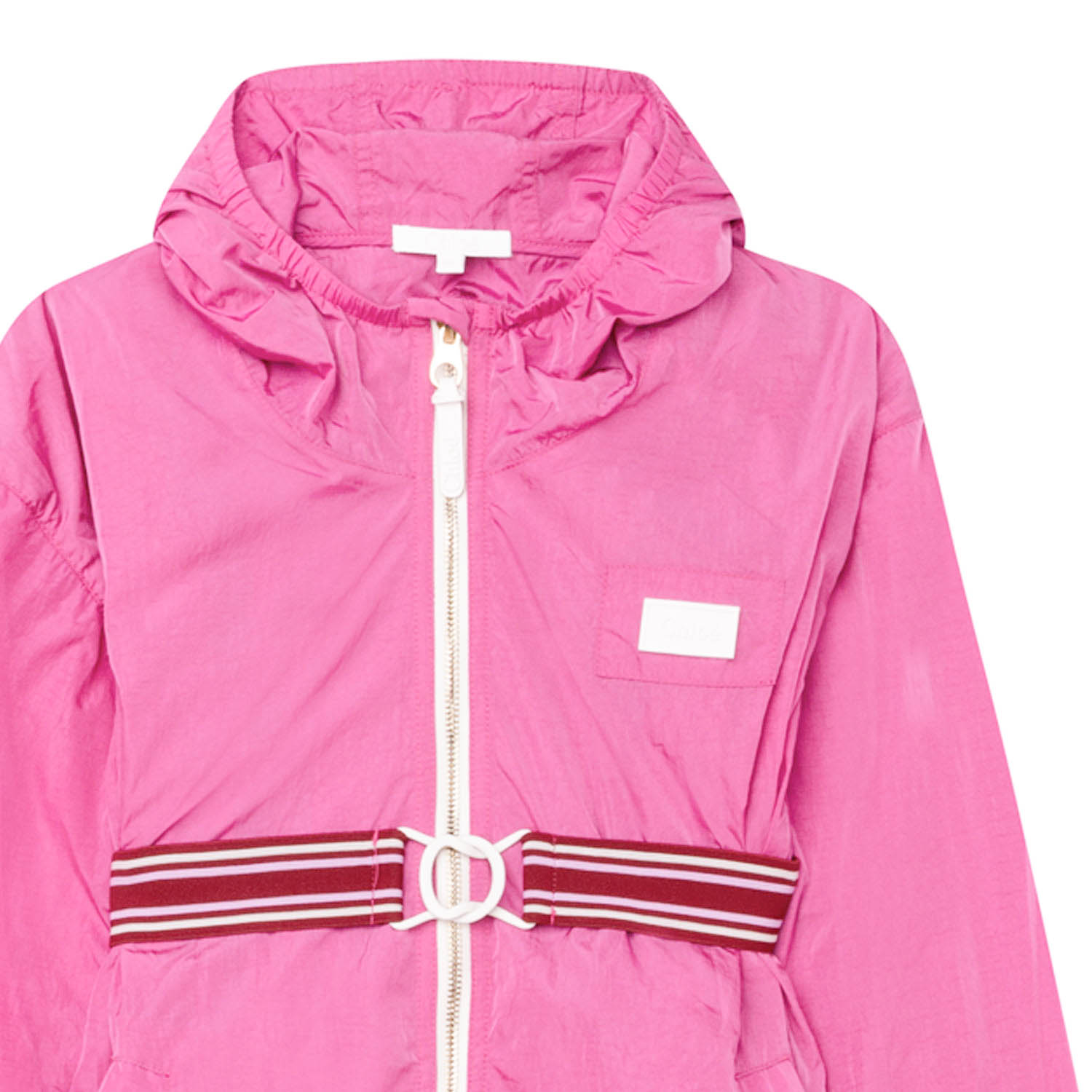 GIACCA A VENTO FUCSIA CON CAPPUCCIO BAMBINA TEEN - annameglio.com abbigliamento moda