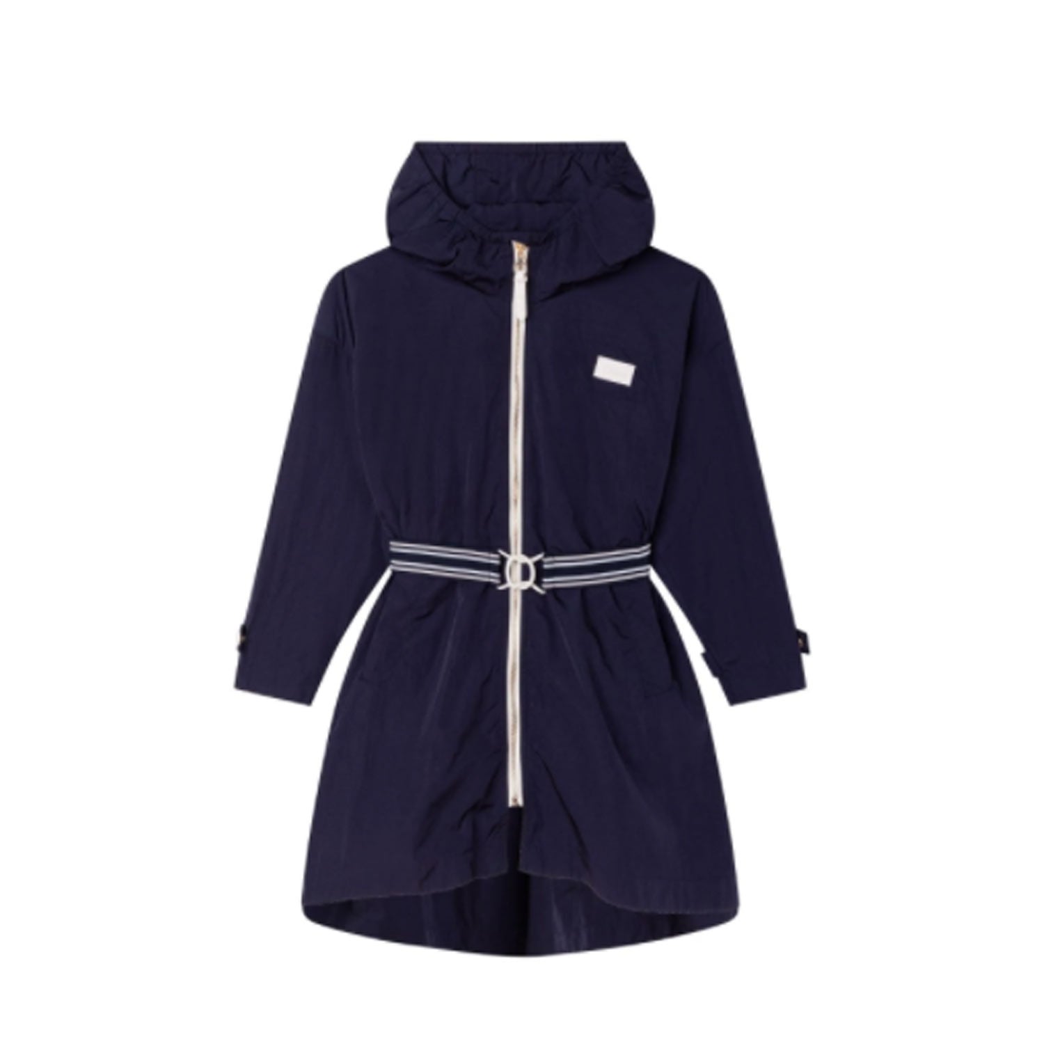 GIACCA A VENTO BLU SCURO CON CAPPUCCIO BAMBINA TEE - annameglio.com abbigliamento moda