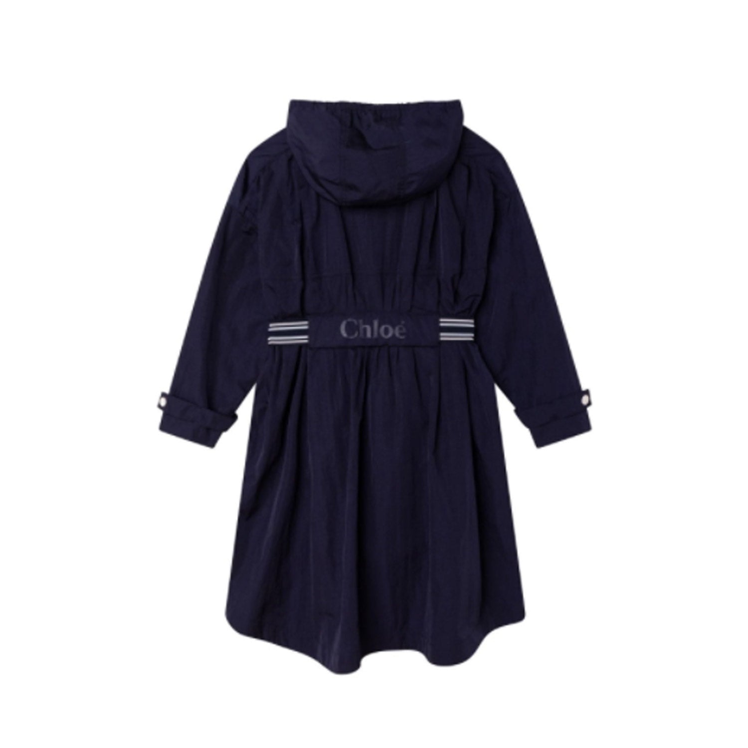 GIACCA A VENTO BLU SCURO CON CAPPUCCIO BAMBINA TEE - annameglio.com abbigliamento moda