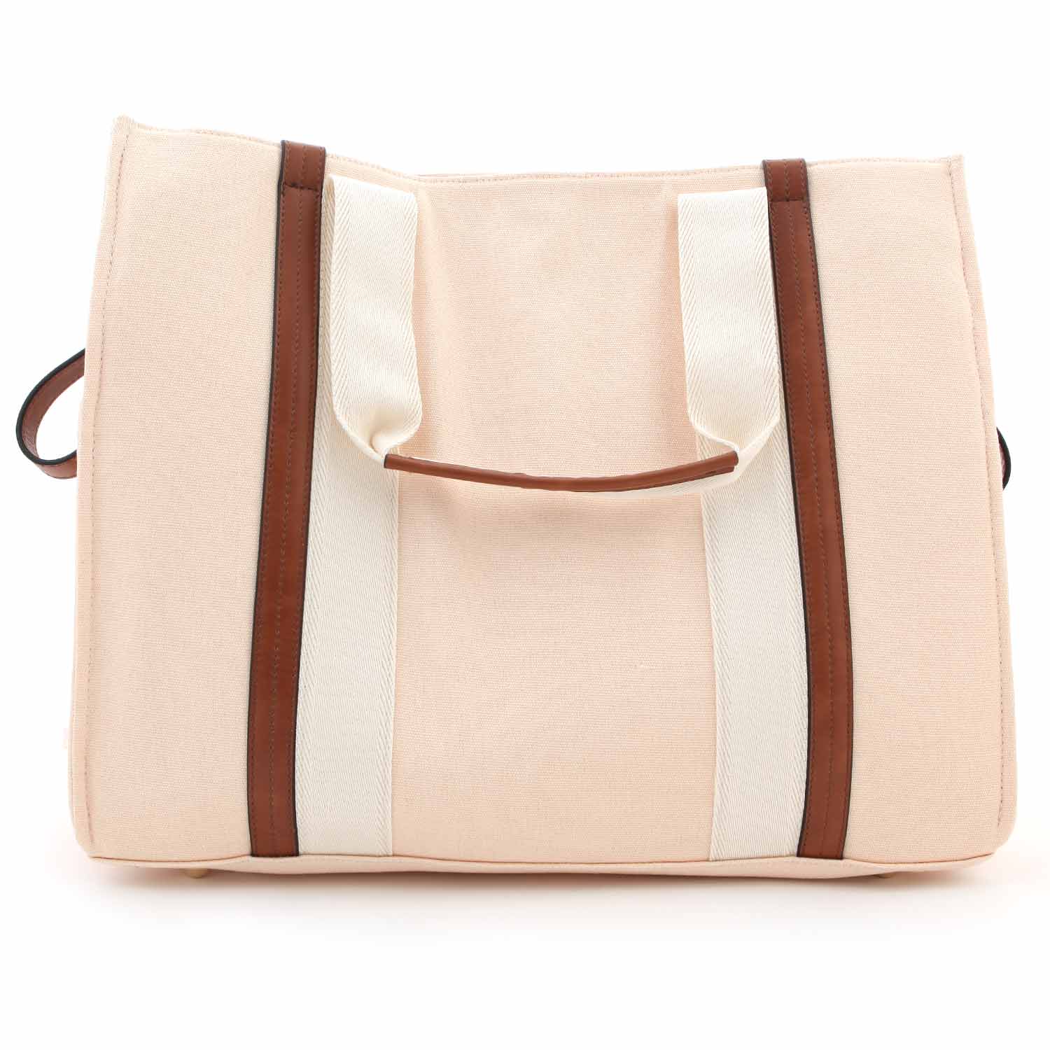 BORSA FASCIATOIO ROSA PALLIDO, PANNA E MARRONE - annameglio.com abbigliamento moda