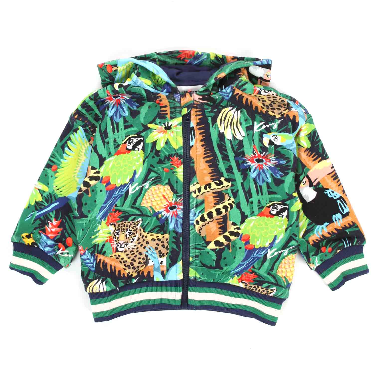 FELPA HOODIE TROPICALE MULTICOLOR BABY UNISEX - annameglio.com abbigliamento moda