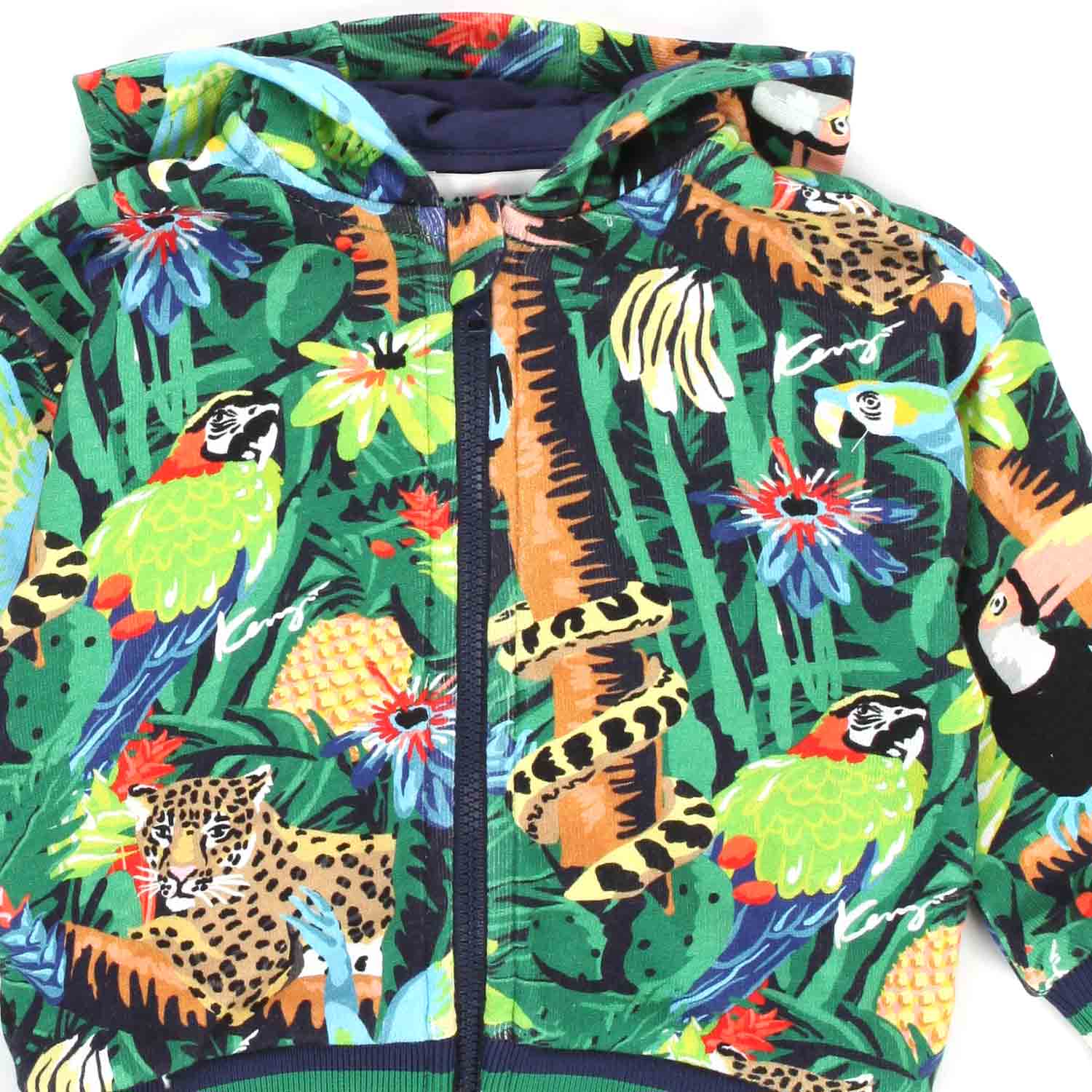 FELPA HOODIE TROPICALE MULTICOLOR BABY UNISEX - annameglio.com abbigliamento moda