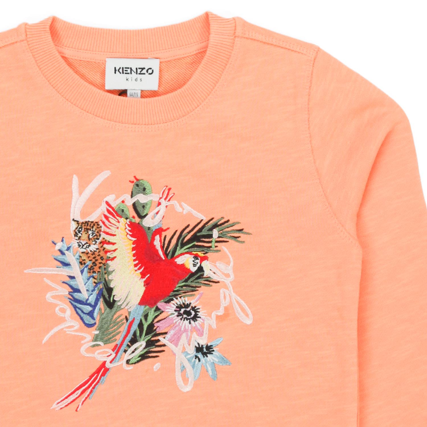 FELPA ROSA SALMONE CON RICAMI BAMBINA E TEEN - annameglio.com abbigliamento moda