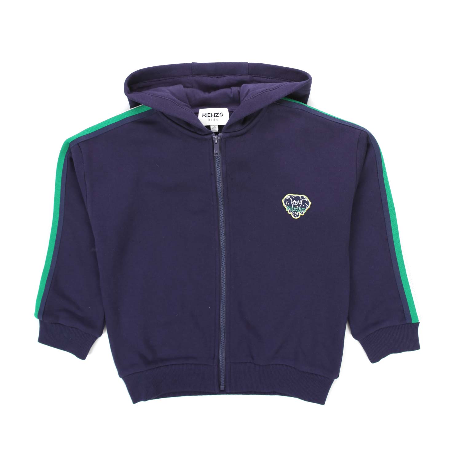 FELPA UNISEX BLU CON CAPPUCCIO E ZIP JR E TEEN - annameglio.com abbigliamento moda