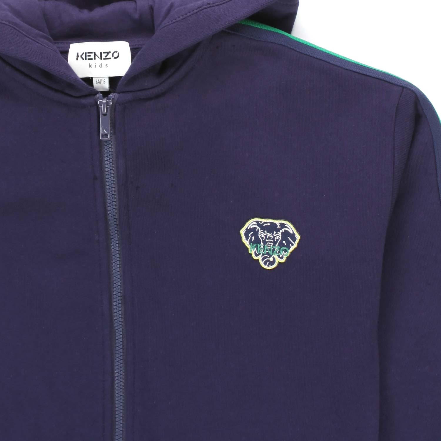 FELPA UNISEX BLU CON CAPPUCCIO E ZIP JR E TEEN - annameglio.com abbigliamento moda