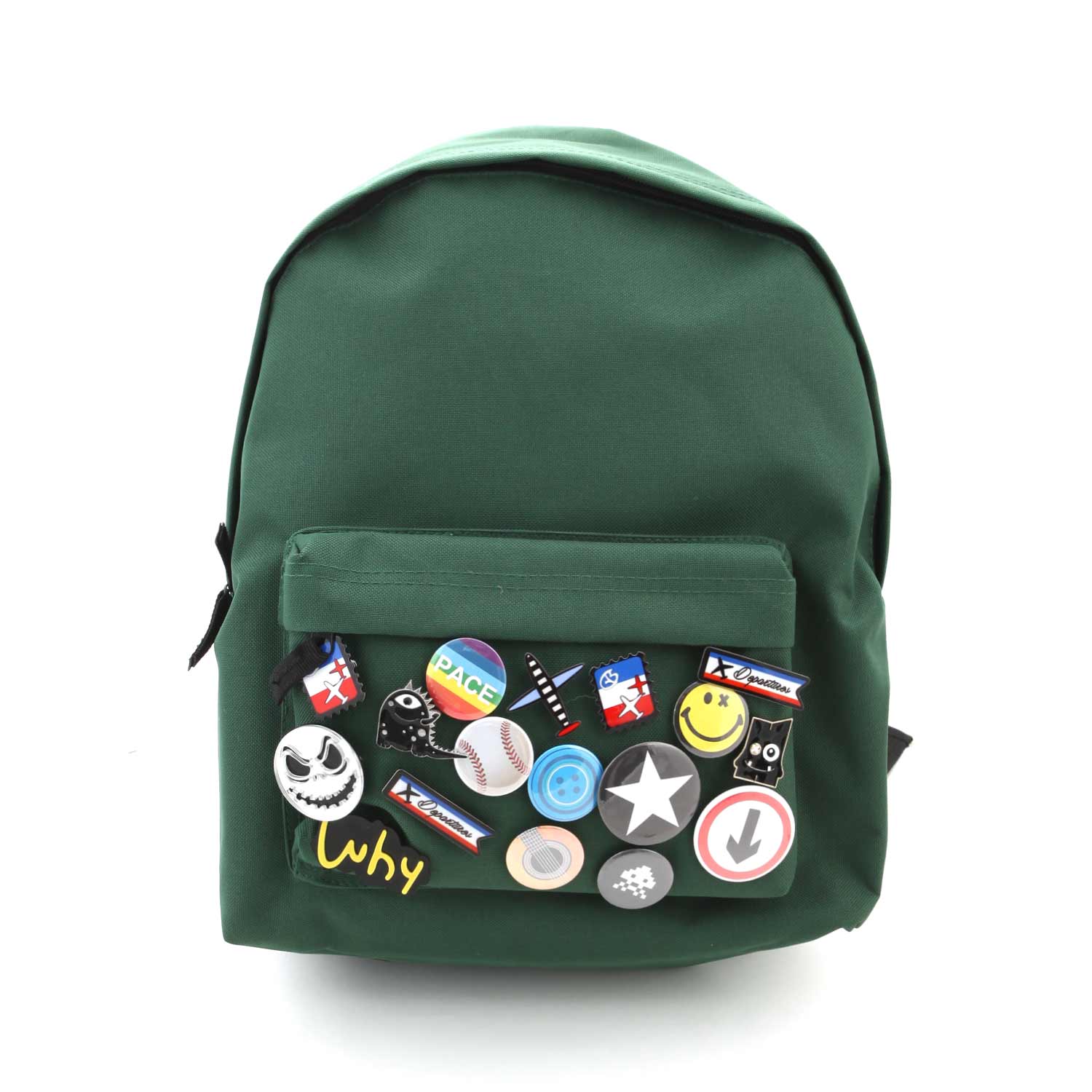 ZAINO VERDE CON SPILLE BAMBINA E TEENAGER - annameglio.com abbigliamento moda