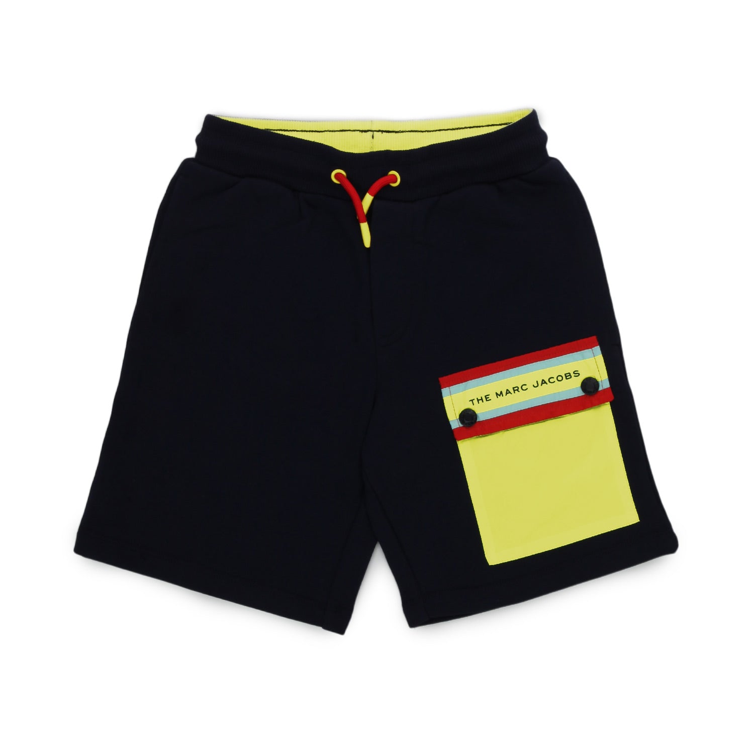 SHORTS BLU SCURO E GIALLO FLUO BAMBINO E TEEN - annameglio.com abbigliamento moda