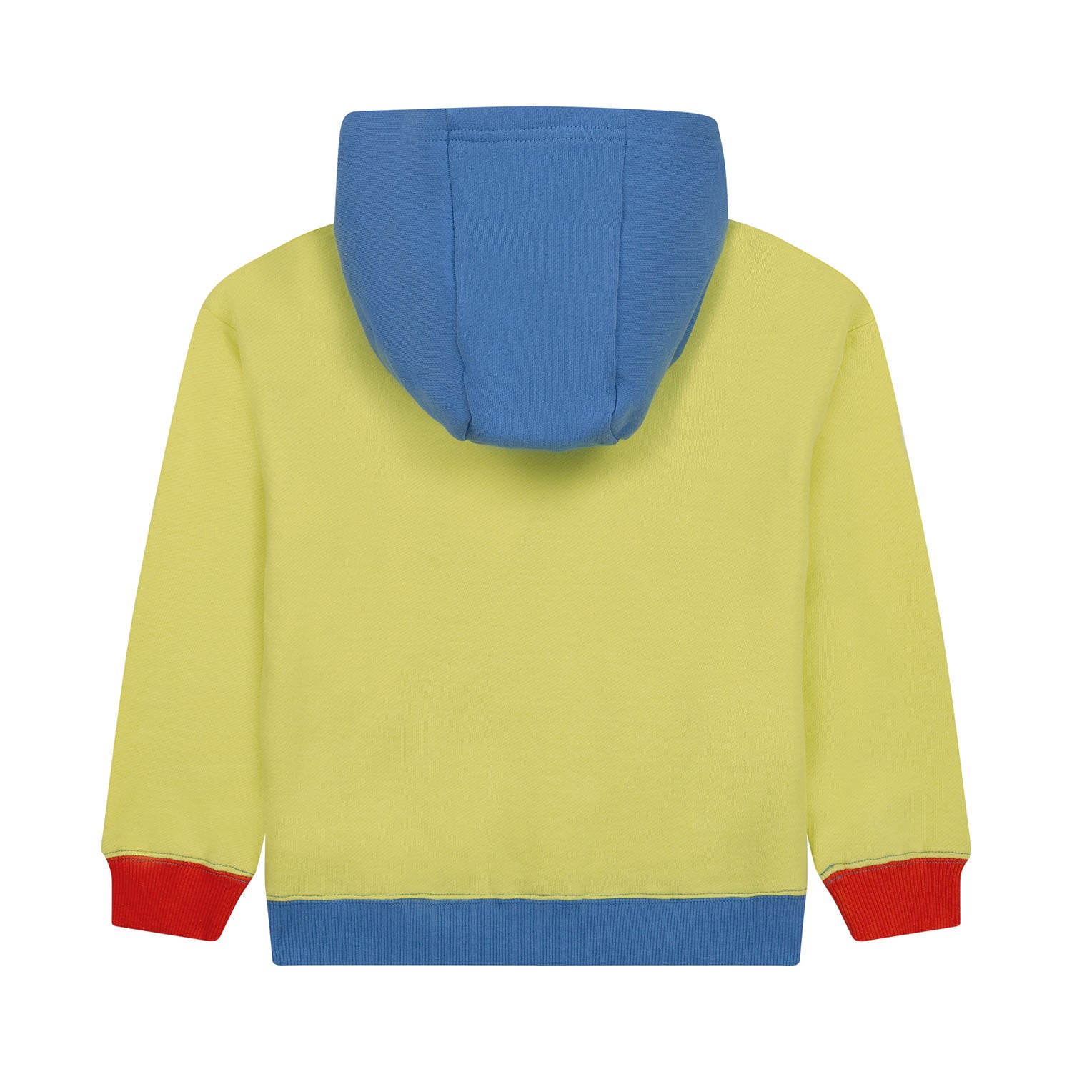 FELPA GIALLA E AZZURRA CON CAPPUCCIO BAMBINO - annameglio.com abbigliamento moda