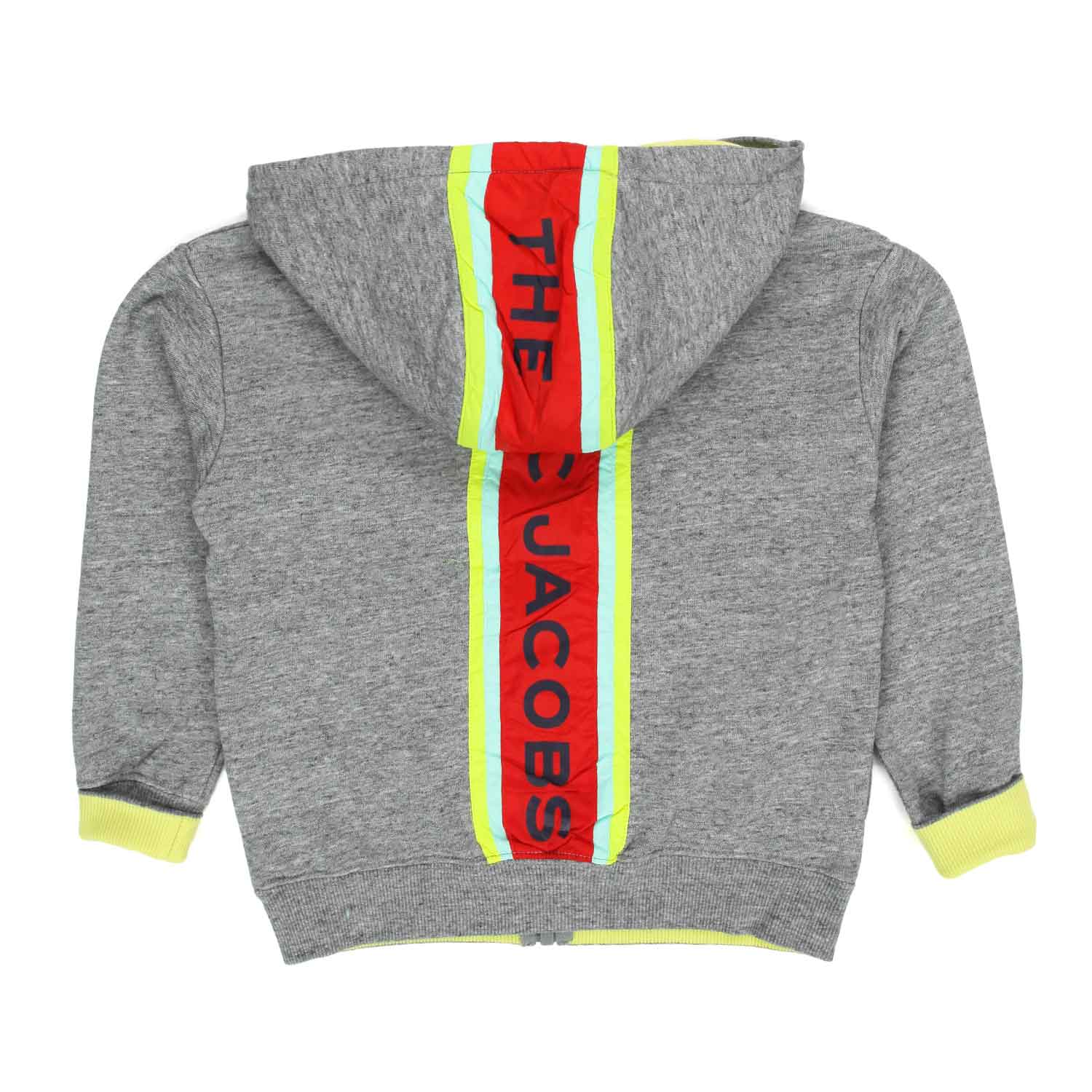 FELPA HOODIE GRIGIA E GIALLO FLUO BAMBINO E TEEN - annameglio.com abbigliamento moda