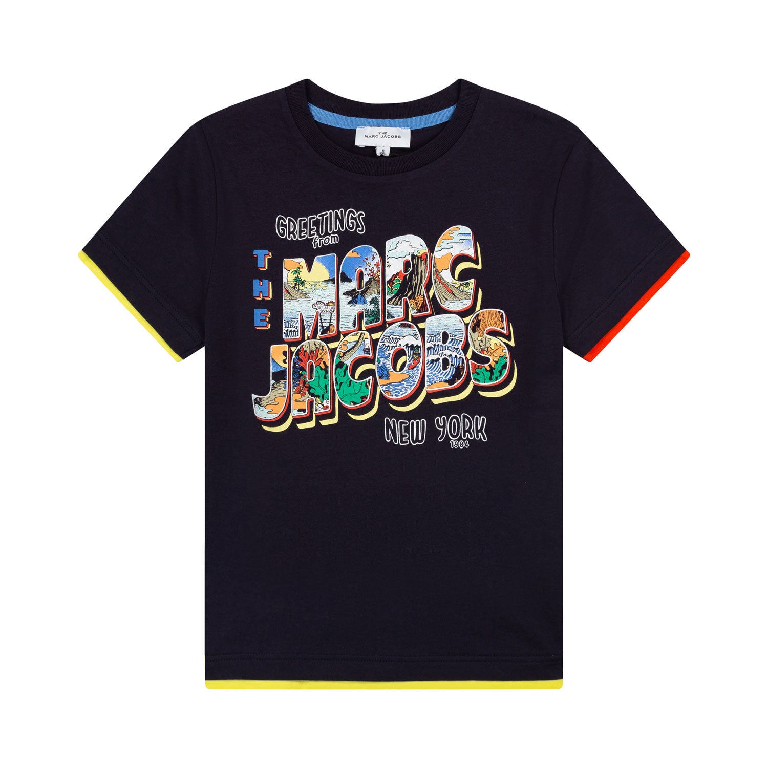 T-SHIRT BLU SCURO CON LOGO MULTICOLOR BAMBINO - annameglio.com abbigliamento moda