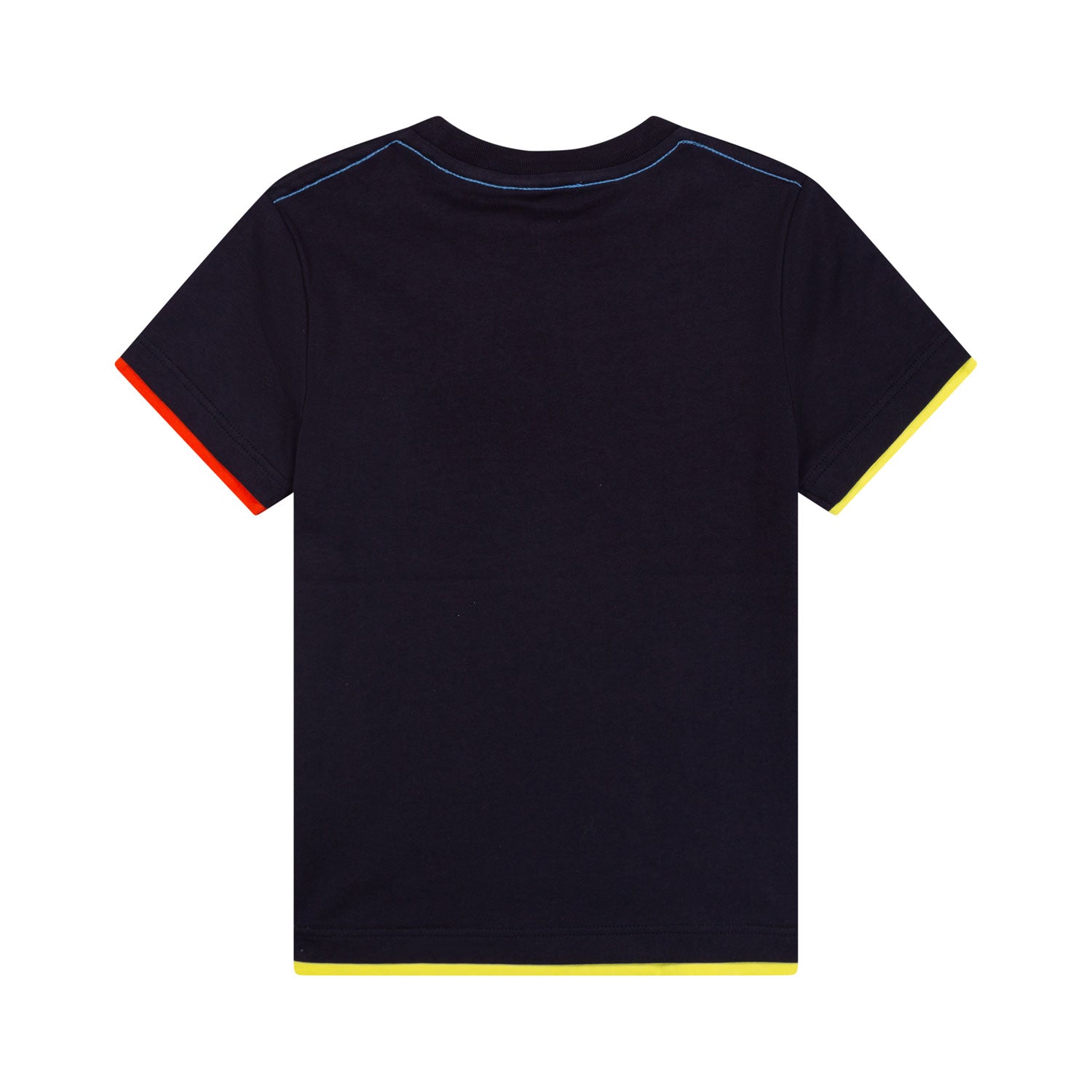 T-SHIRT BLU SCURO CON LOGO MULTICOLOR BAMBINO - annameglio.com abbigliamento moda