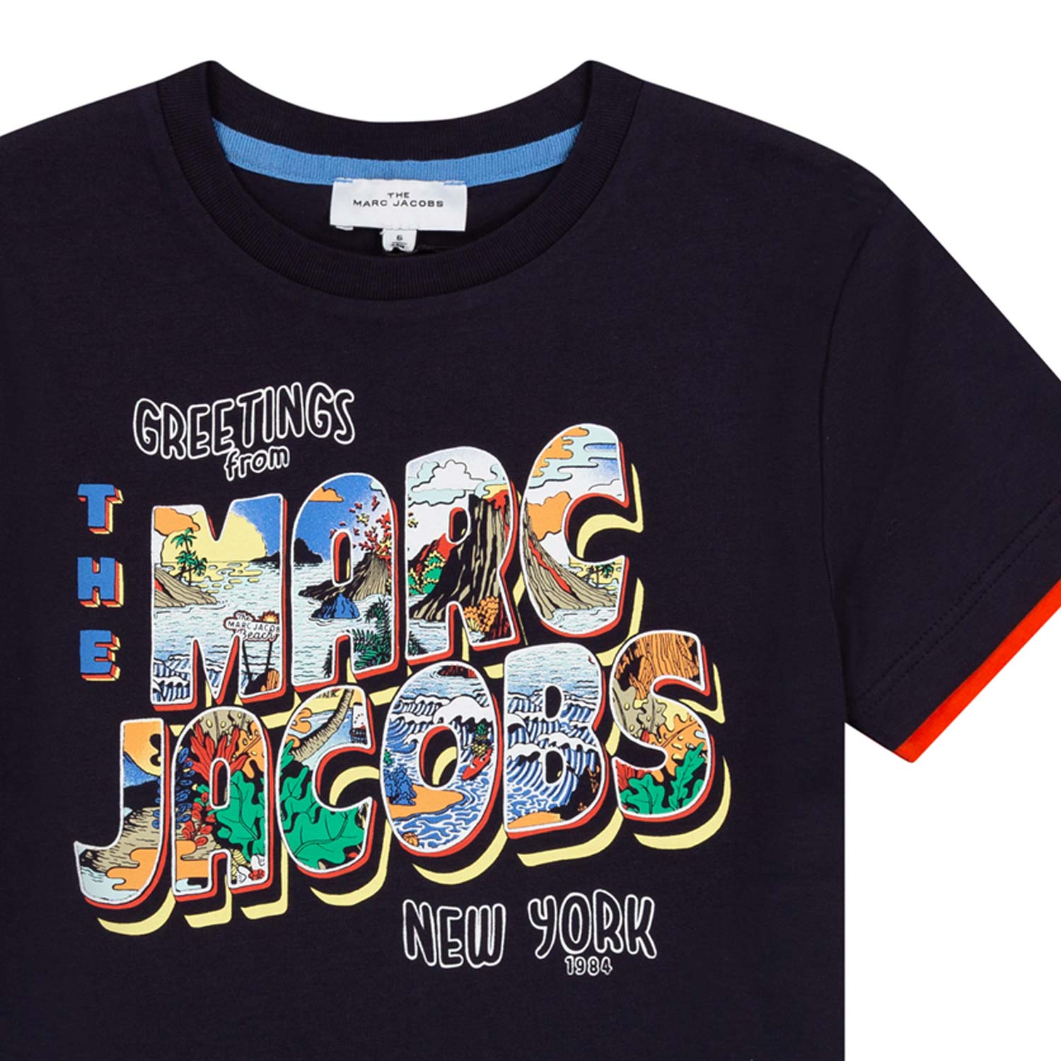 T-SHIRT BLU SCURO CON LOGO MULTICOLOR BAMBINO - annameglio.com abbigliamento moda