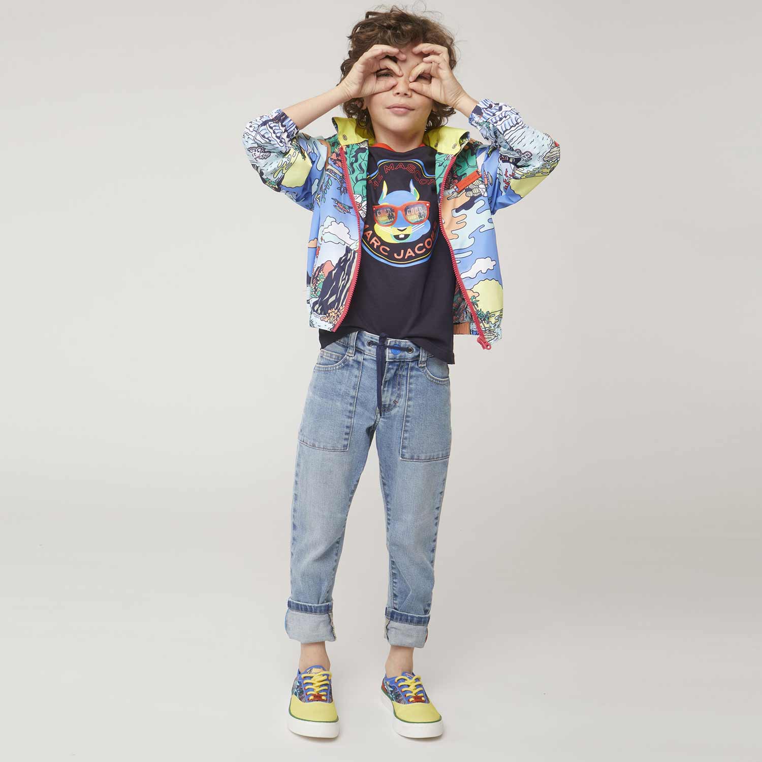 GIUBBINO MULTICOLOR E GIALLO FLUO BAMBINO - annameglio.com abbigliamento moda