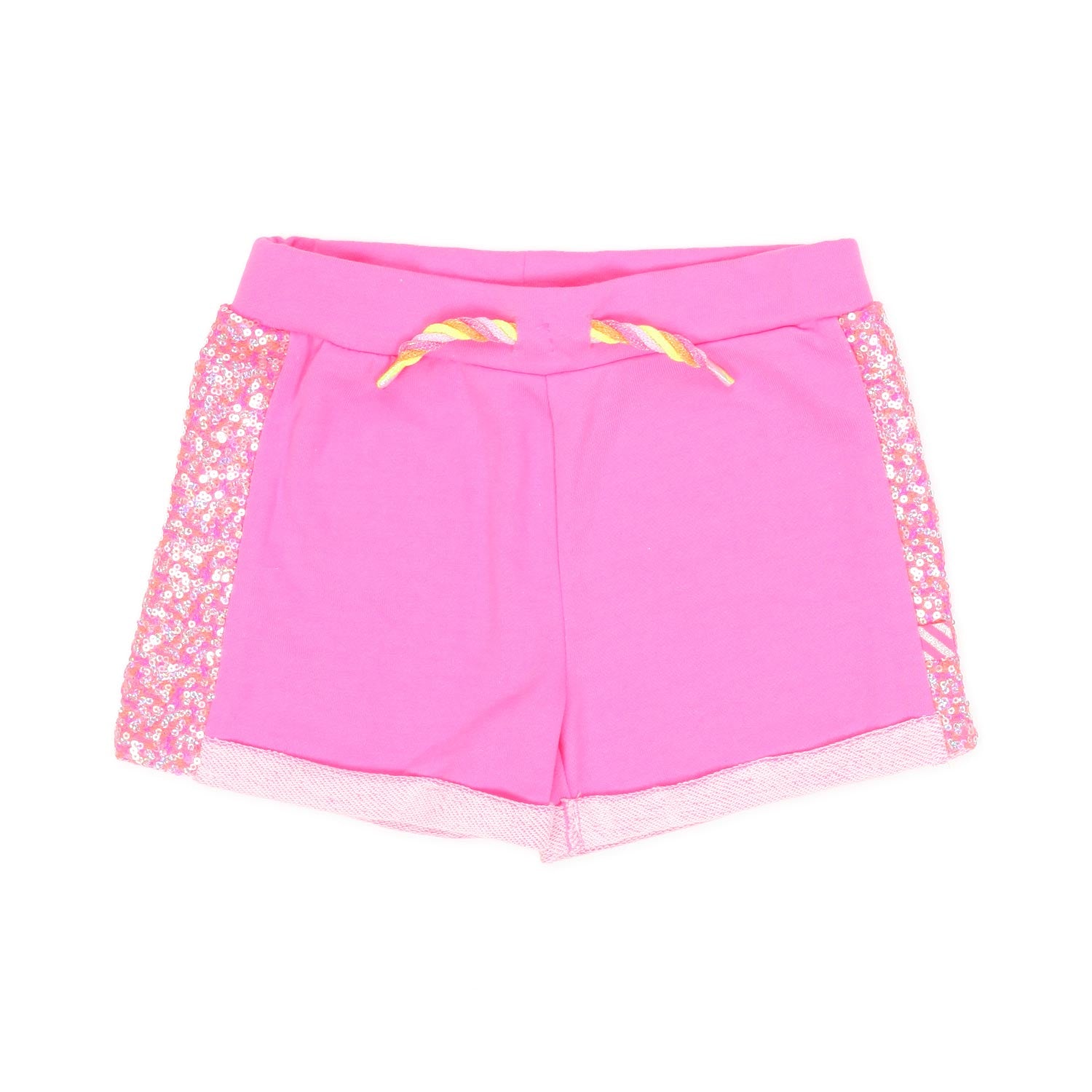 SHORTS FUCSIA FLUO E GLITTER BAMBINA - annameglio.com abbigliamento moda