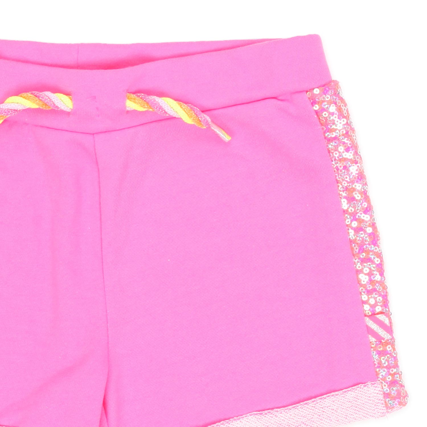 SHORTS FUCSIA FLUO E GLITTER BAMBINA - annameglio.com abbigliamento moda