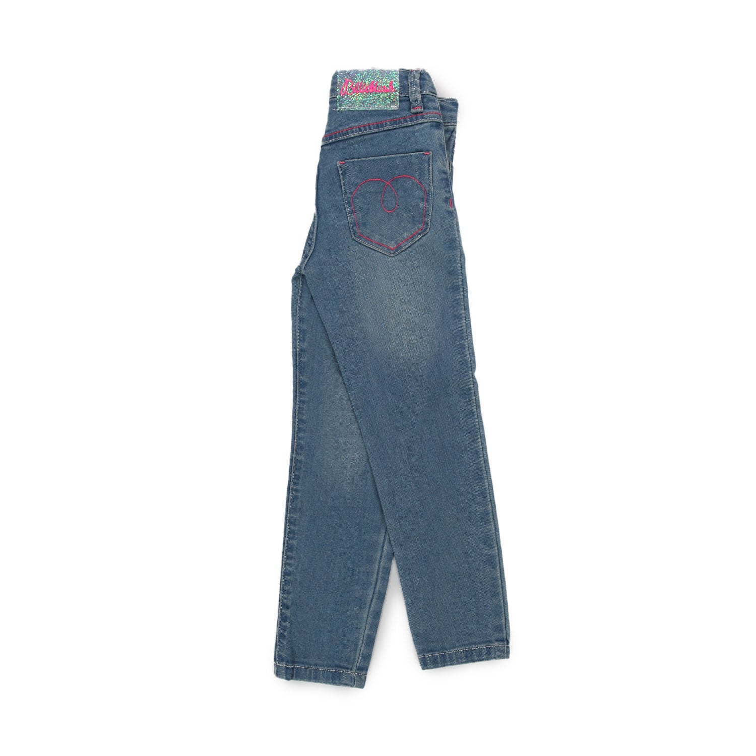 JEANS CON LOGO GLITTER BAMBINA - annameglio.com abbigliamento moda