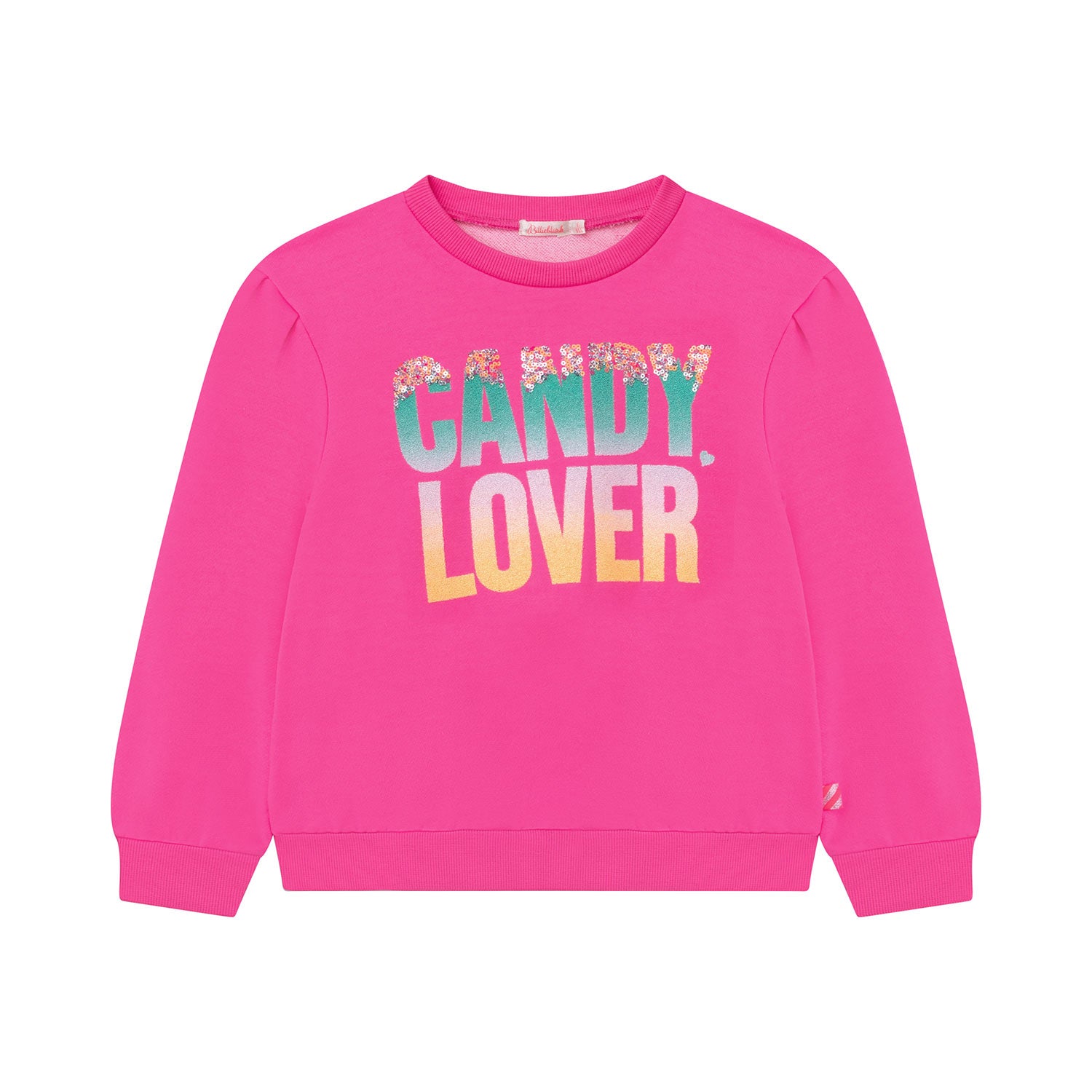 FELPA ROSA FLUO CON PAILLETTES BAMBINA - annameglio.com abbigliamento moda