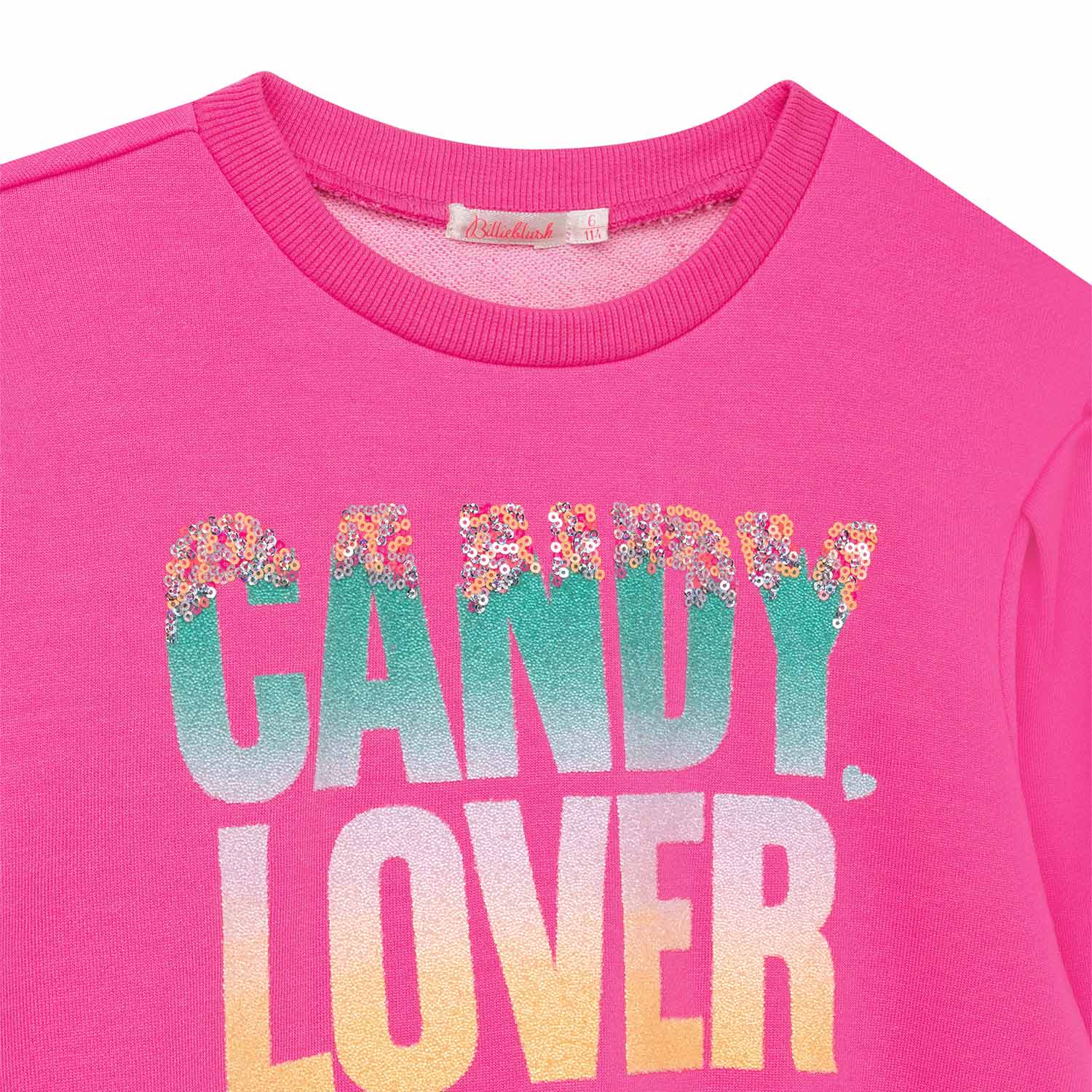 FELPA ROSA FLUO CON PAILLETTES BAMBINA - annameglio.com abbigliamento moda