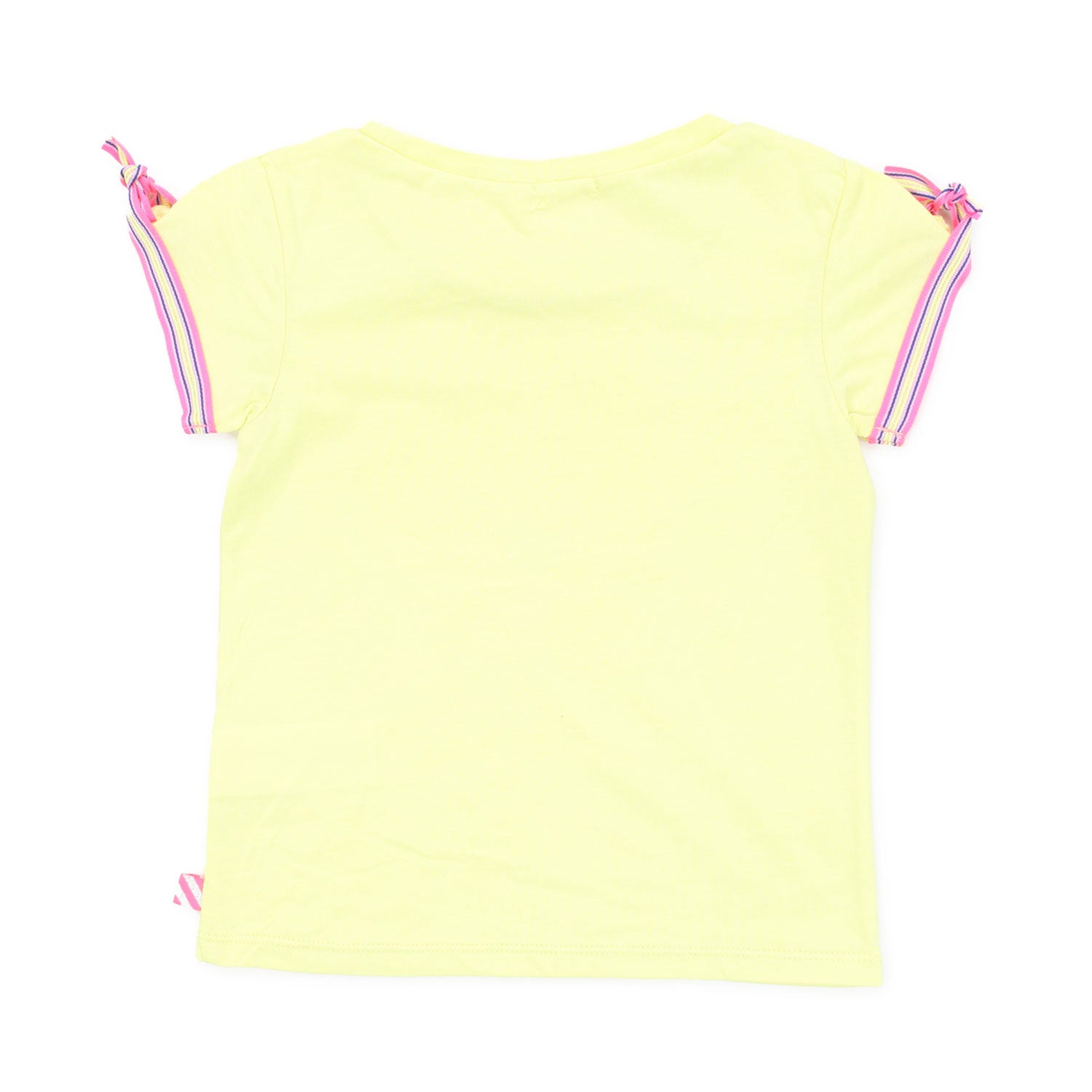 T-SHIRT GIALLO FLUO CON PAILLETTES BAMBINA - annameglio.com abbigliamento moda