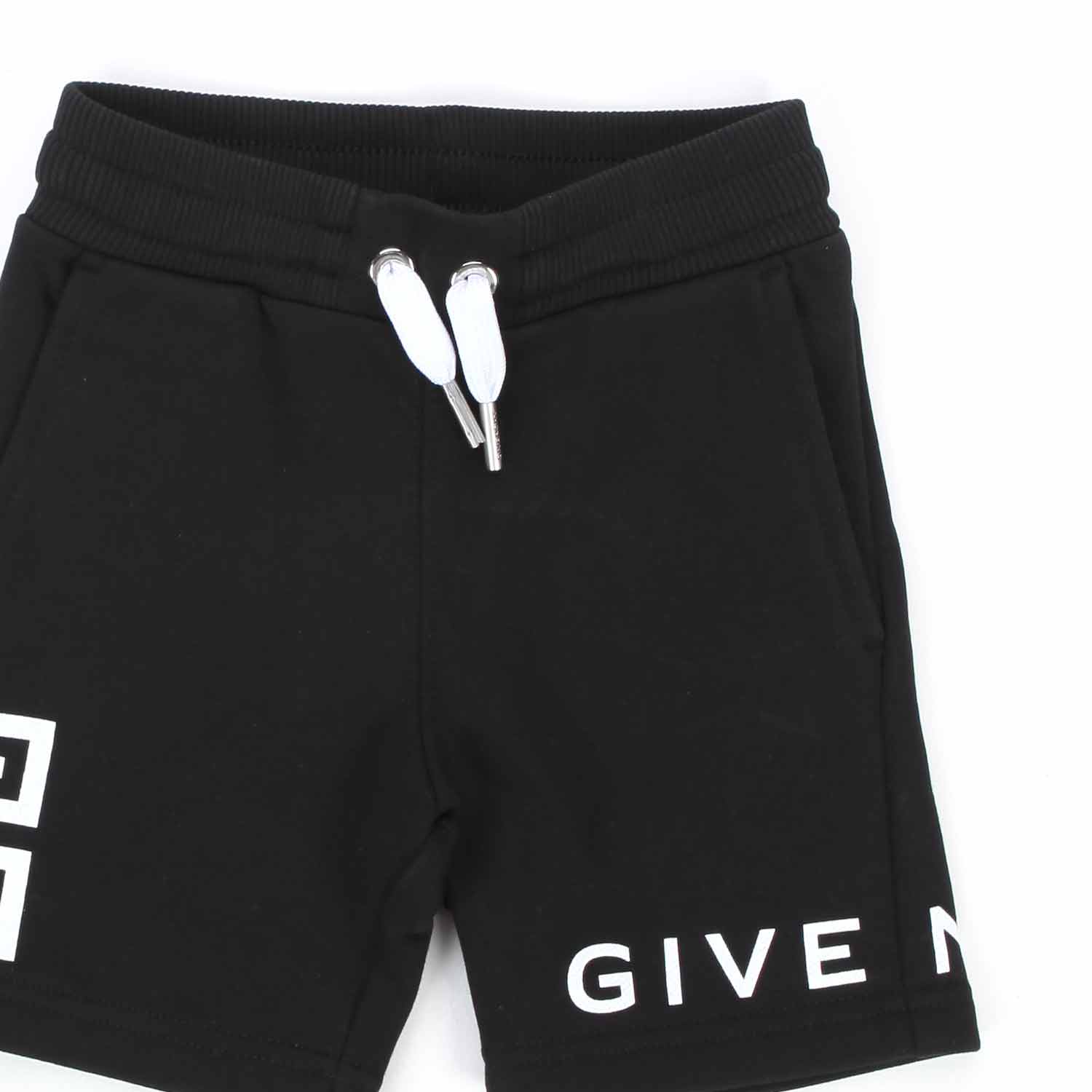 BERMUDA JOGGING NERO E BIANCO BABY UNISEX - annameglio.com abbigliamento moda