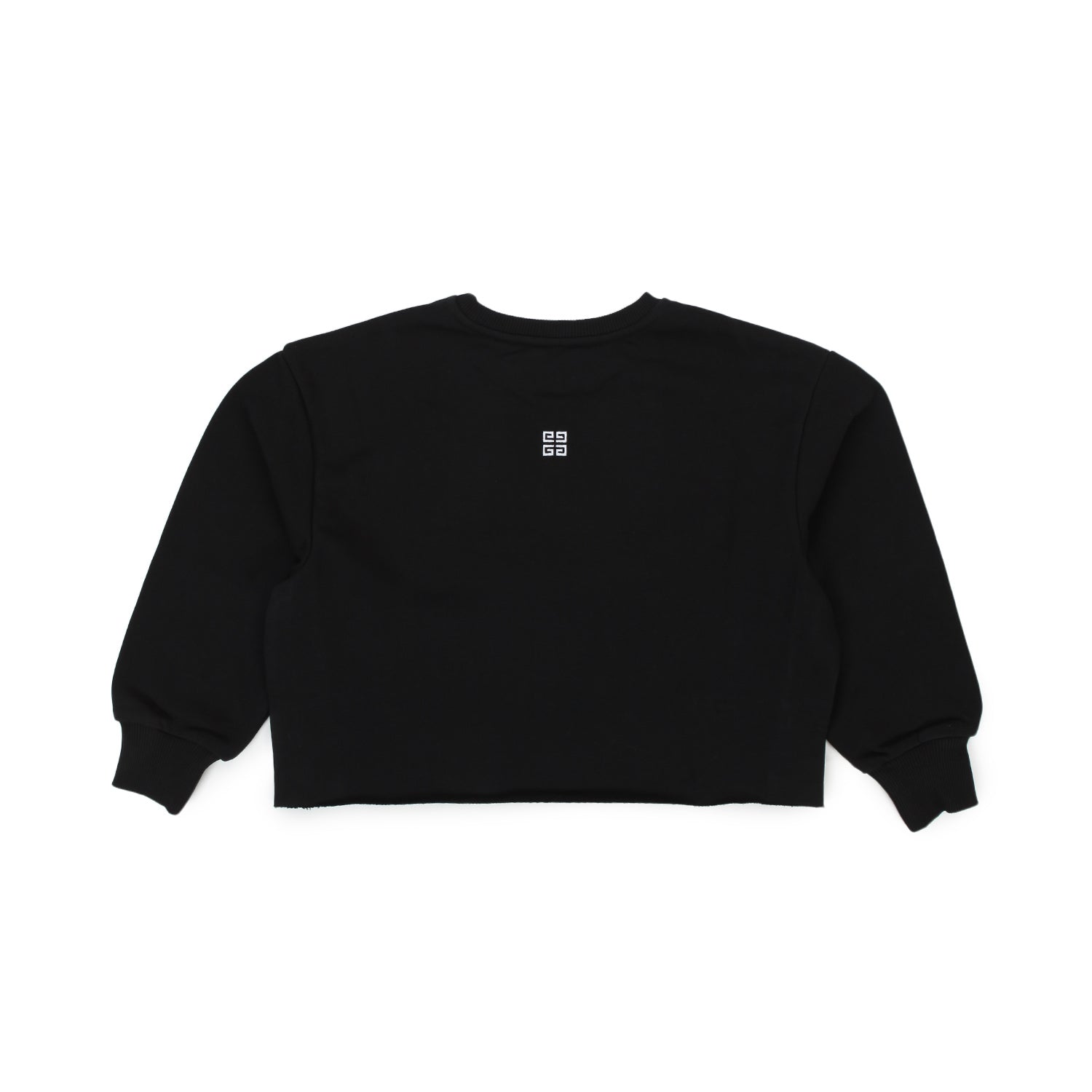 FELPA CROPPED NERA CON SPACCHI BAMBINA E TEEN - annameglio.com abbigliamento moda