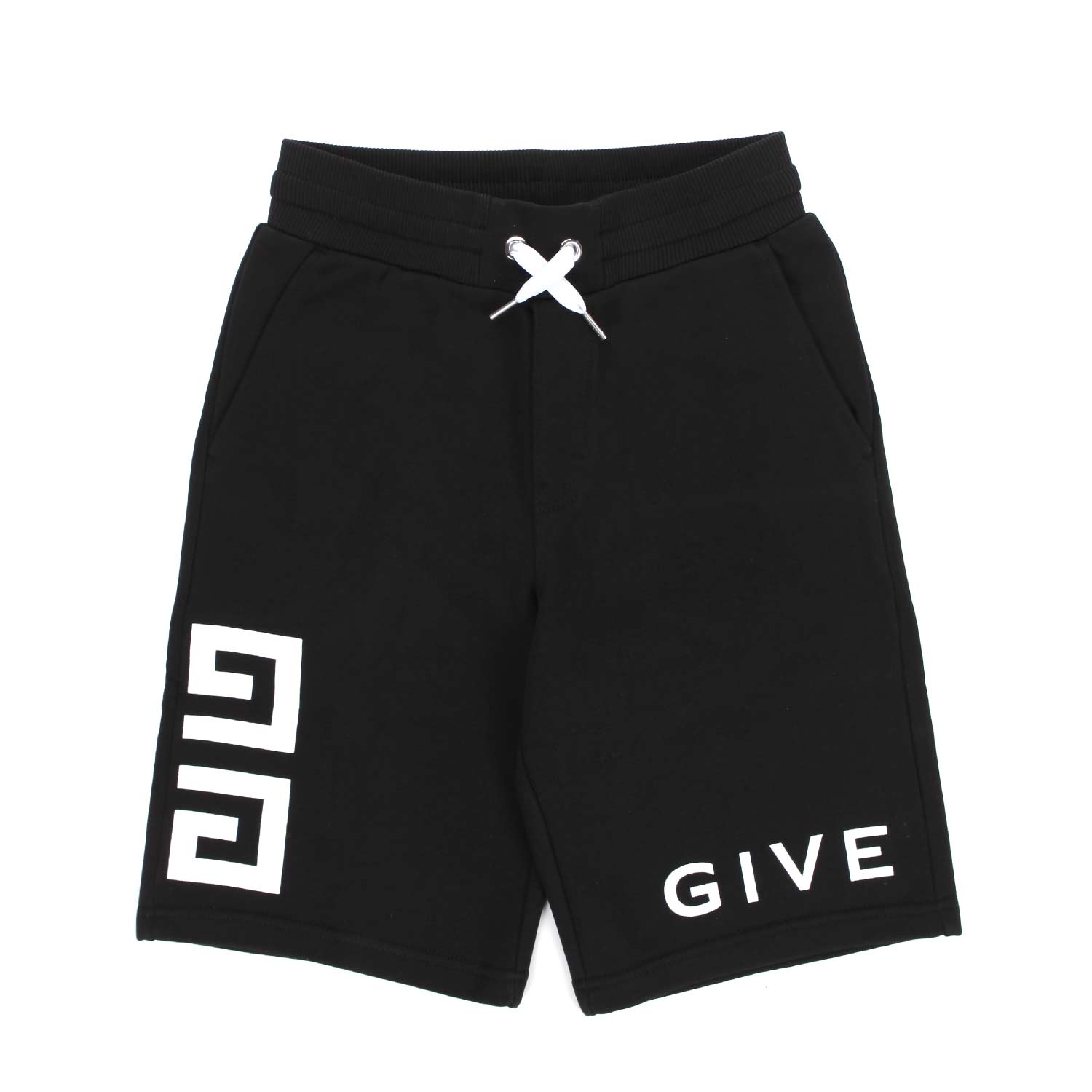 BERMUDA JOGGING UNISEX NERO E BIANCO JR E TEEN - annameglio.com abbigliamento moda