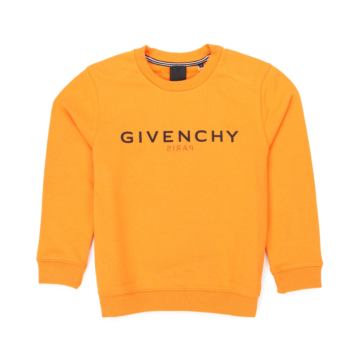 FELPA ARANCIONE CON LOGHI NERI BAMBINA E TEEN - annameglio.com abbigliamento moda