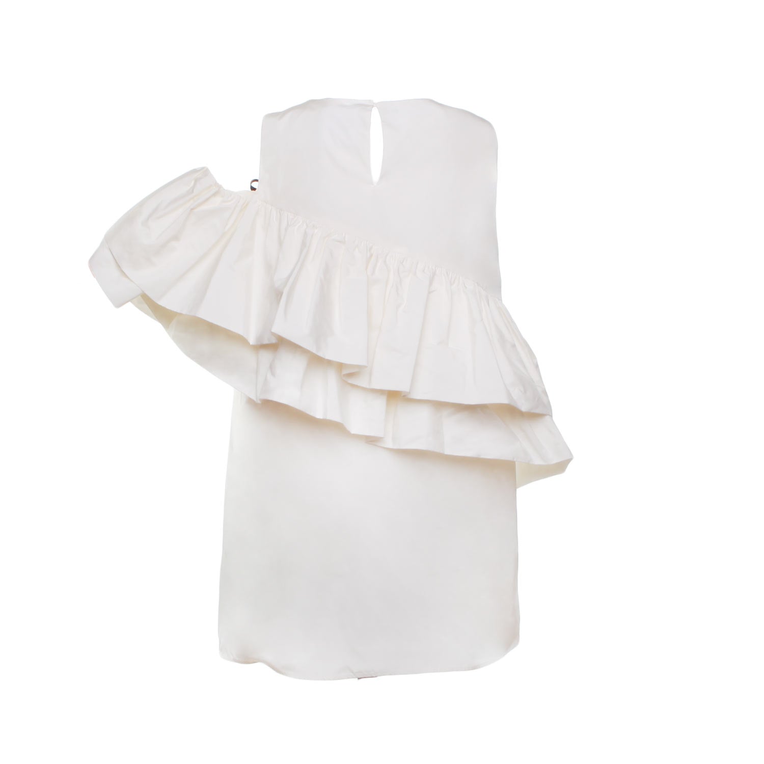 ABITO SMANICATO BIANCO CON BALZE BAMBINA E TEEN - annameglio.com abbigliamento moda