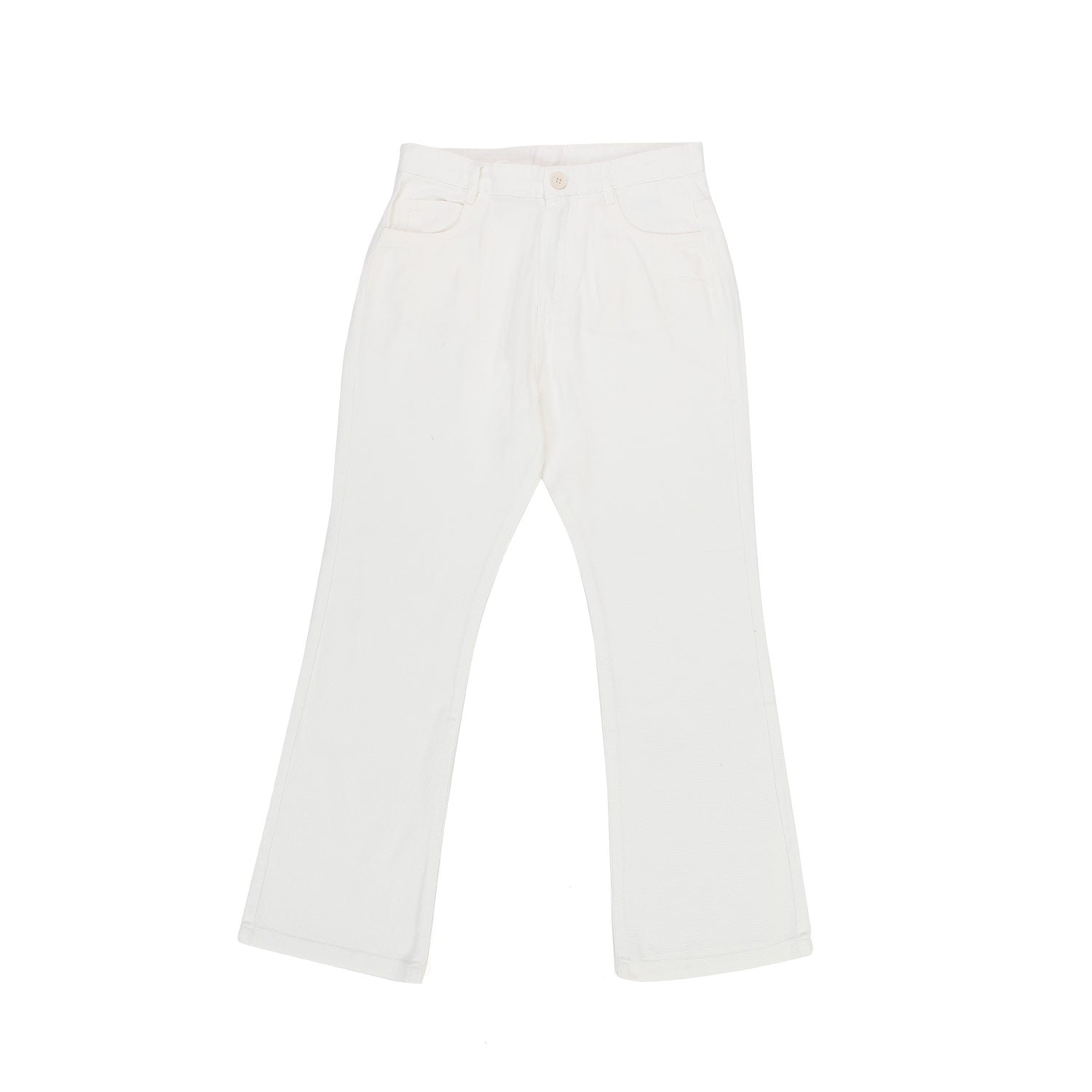 PANTALONE A ZAMPA BIANCO LATTE BAMBINA E TEEN - annameglio.com abbigliamento moda