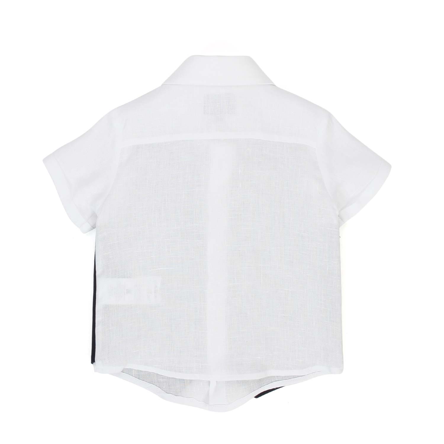 CAMICIA BIANCA CON GILET BLU INTEGRATO BABY - annameglio.com abbigliamento moda