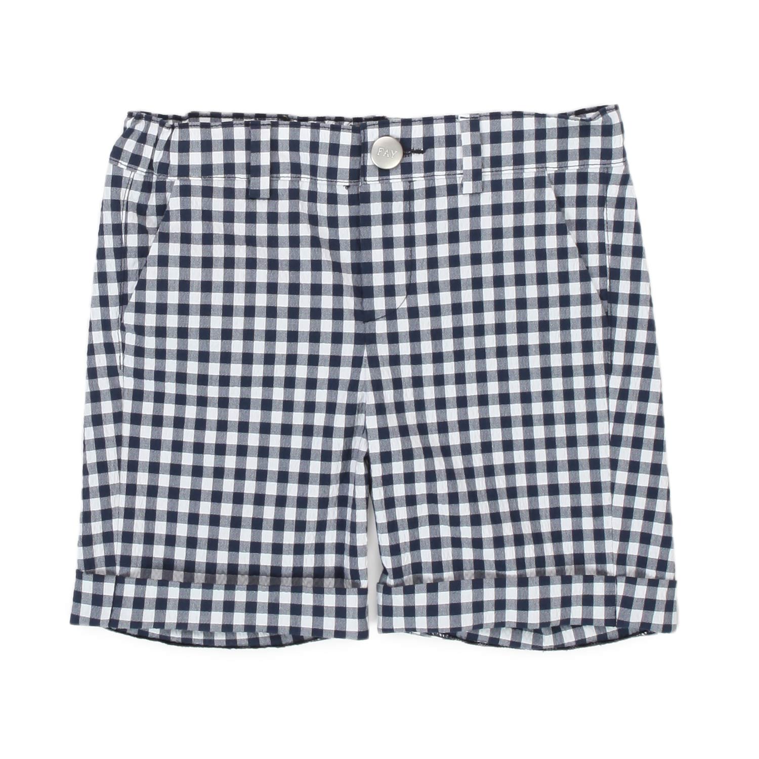 BERMUDA A QUADRETTI BIANCO E BLU BAMBINO E BEBÈ - annameglio.com abbigliamento moda