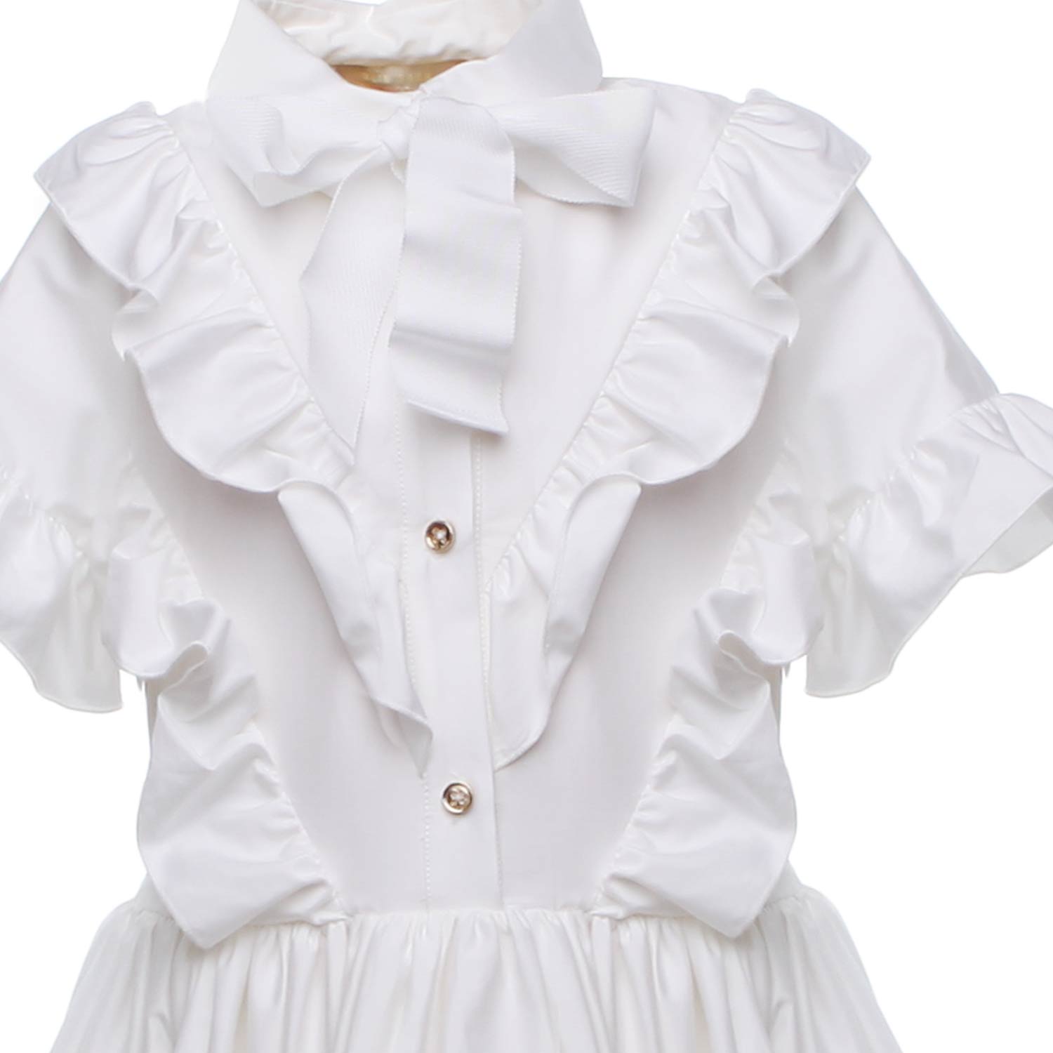 ABITO CHEMISIER MIDI BIANCO BAMBINA E TEEN - annameglio.com abbigliamento moda