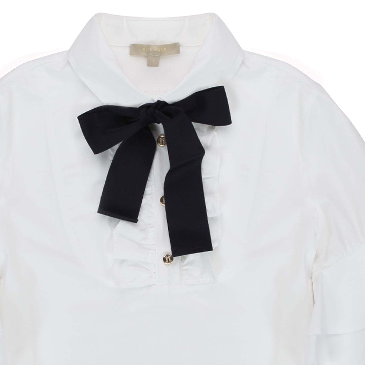 CAMICIA BIANCA A CASACCA CON FIOCCO BLU - annameglio.com abbigliamento moda