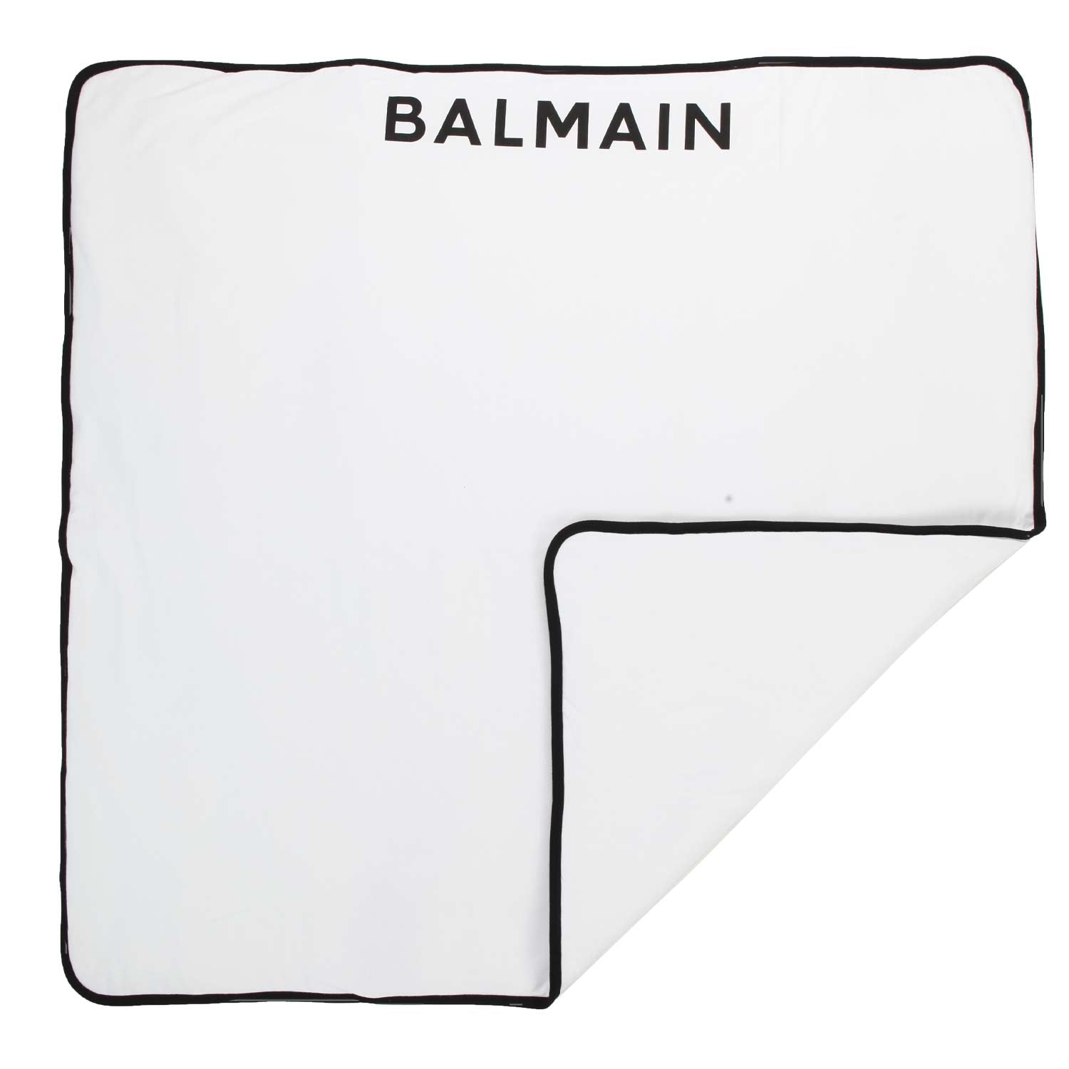 COPERTINA BIANCA CON ORLI E LOGO NERI - annameglio.com abbigliamento moda