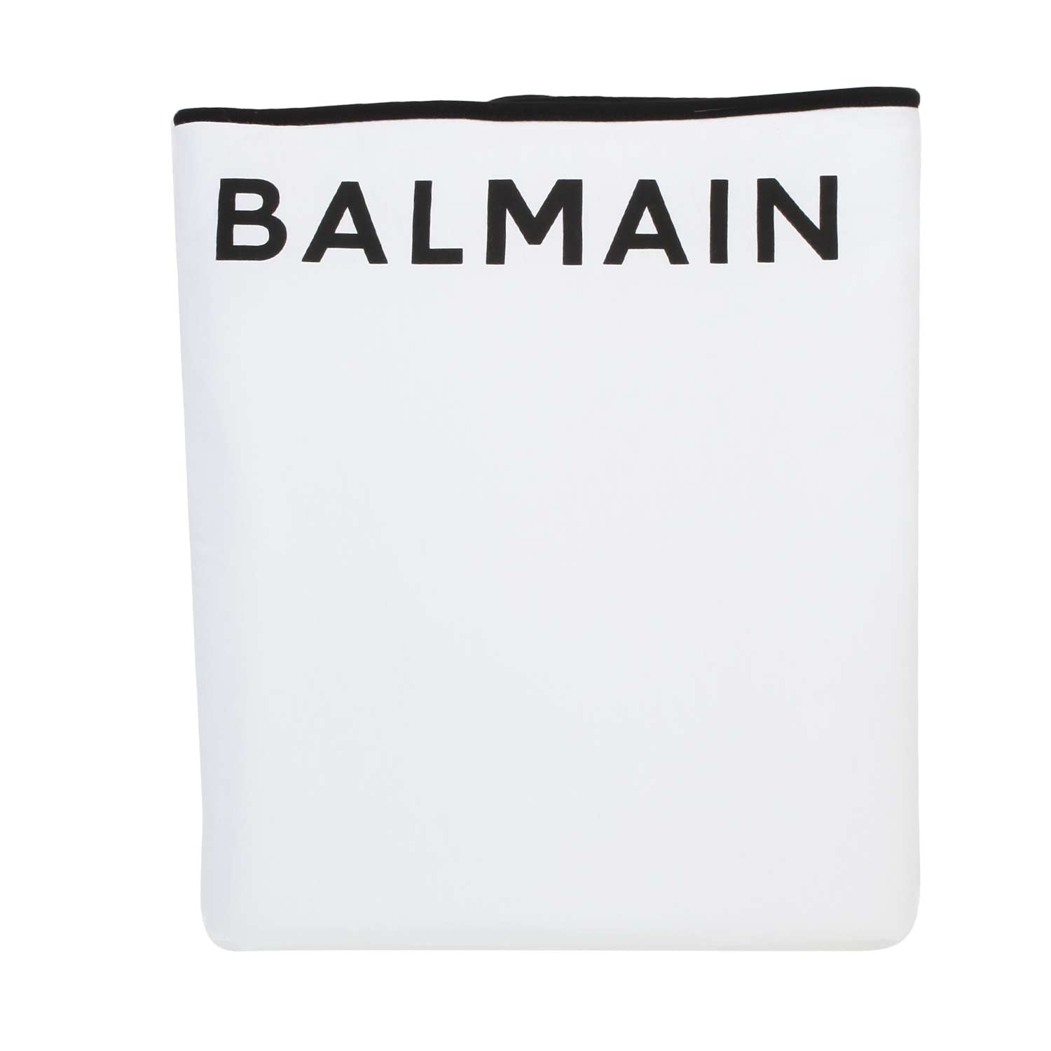 COPERTINA BIANCA CON ORLI E LOGO NERI - annameglio.com abbigliamento moda